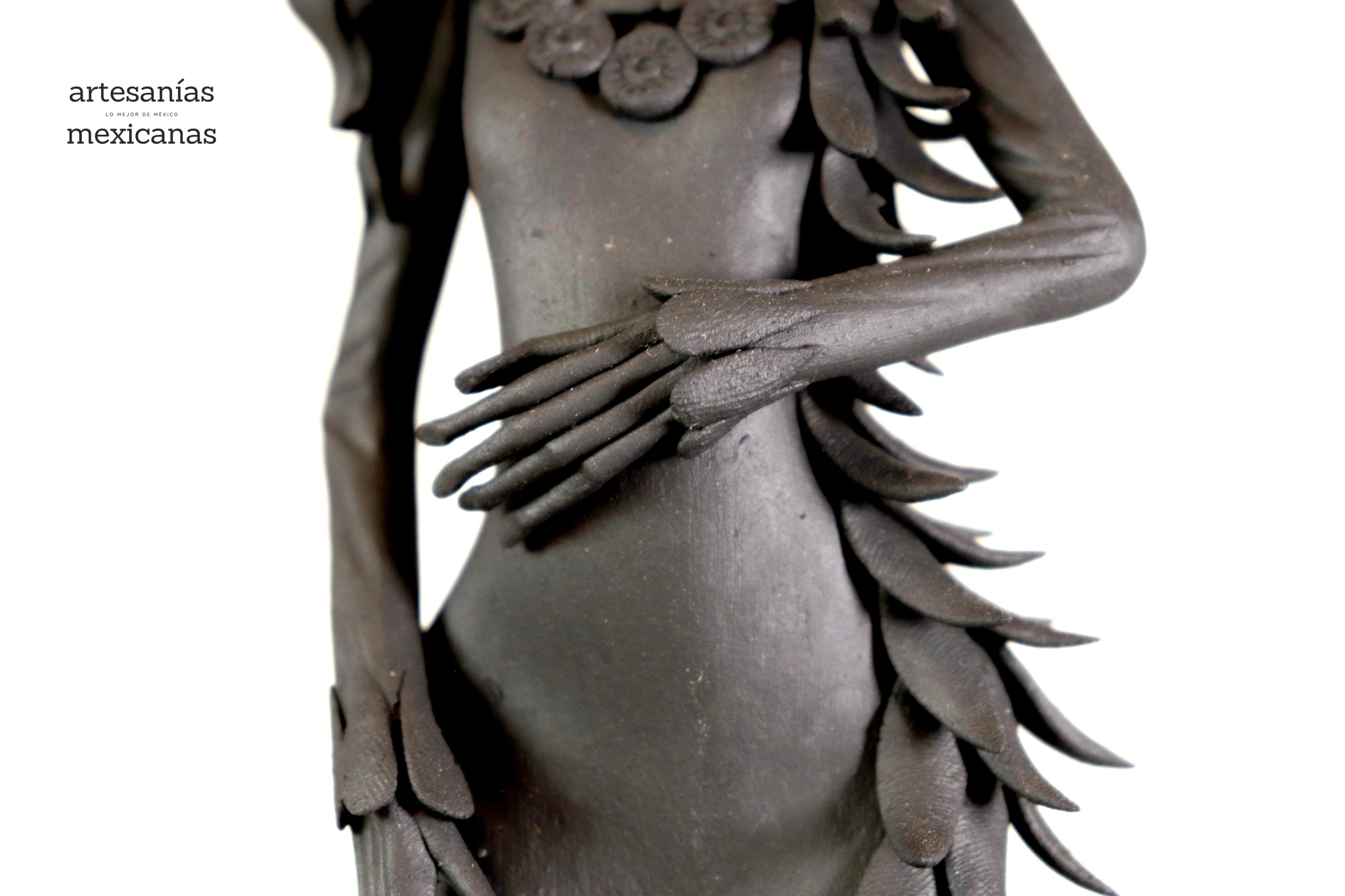 Catrina black on skull - 19 in. Adan