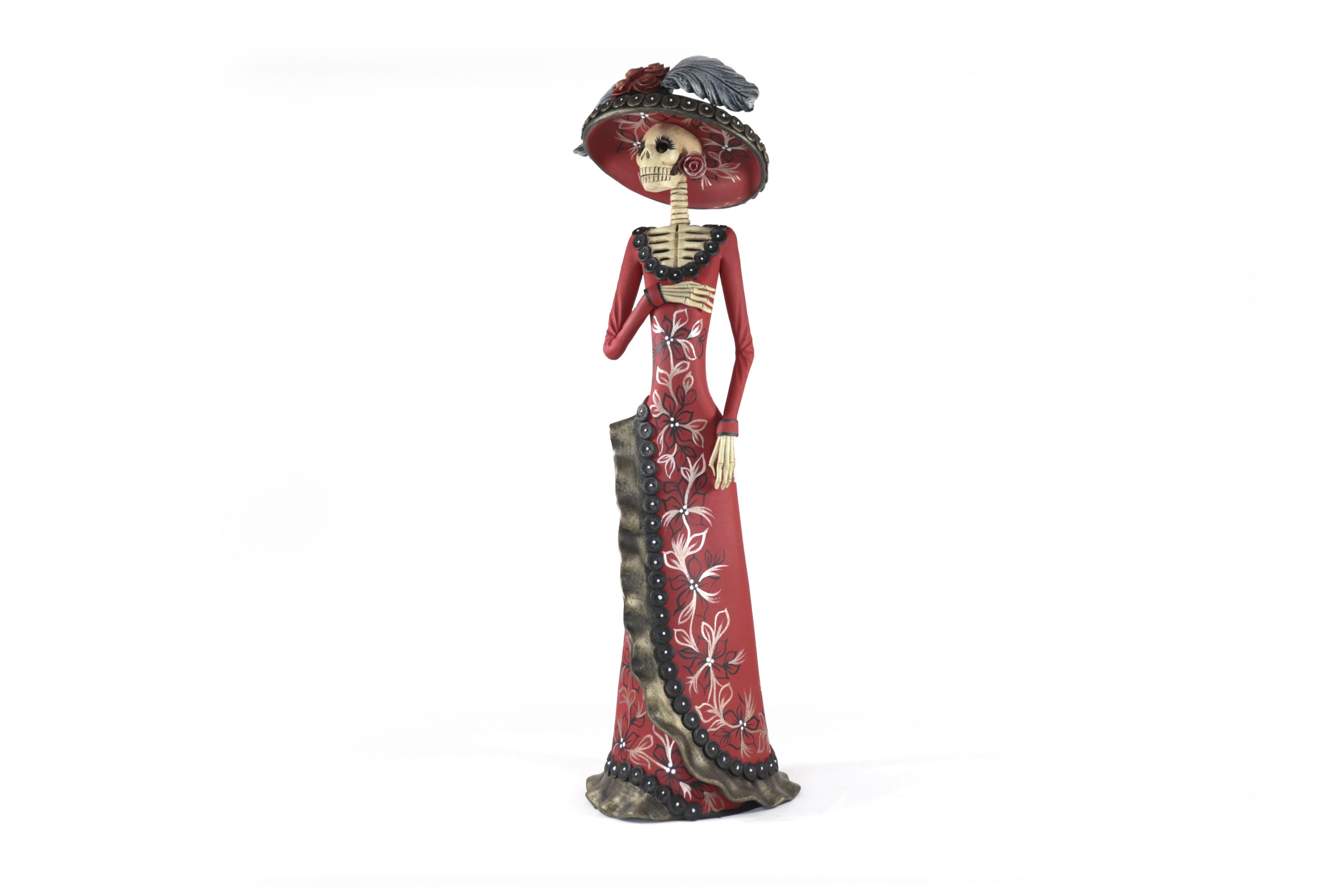 Catrina garbancera of vestido red - 18 in. - in. Production Adan
