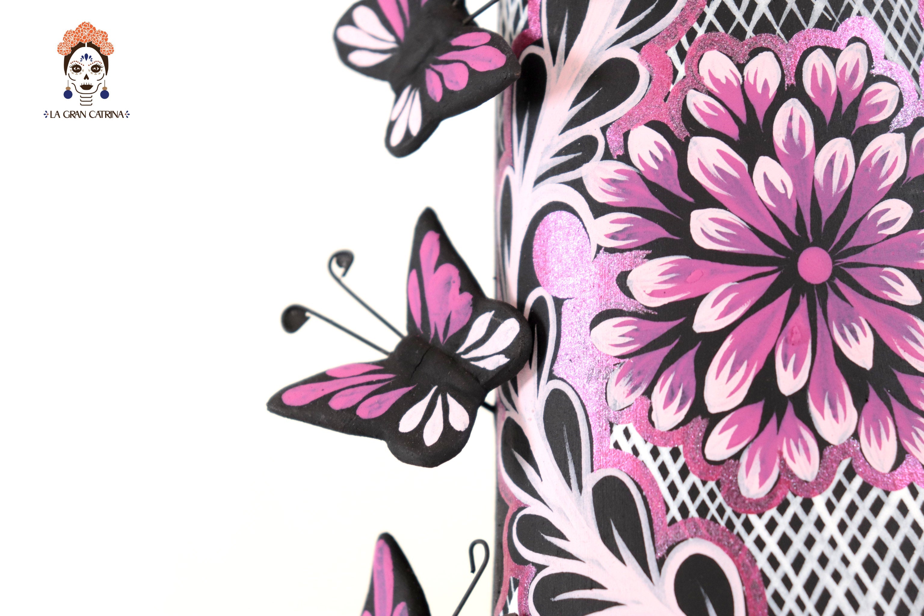 Catrinas hermanas of butterflies - Pink - 20 in. Adan