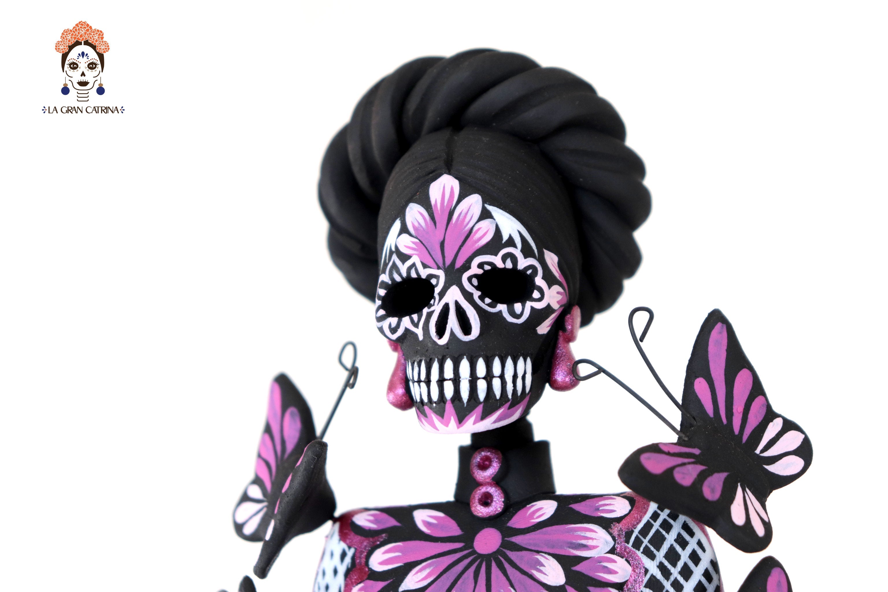 Catrinas hermanas of butterflies - Pink - 20 in. Adan
