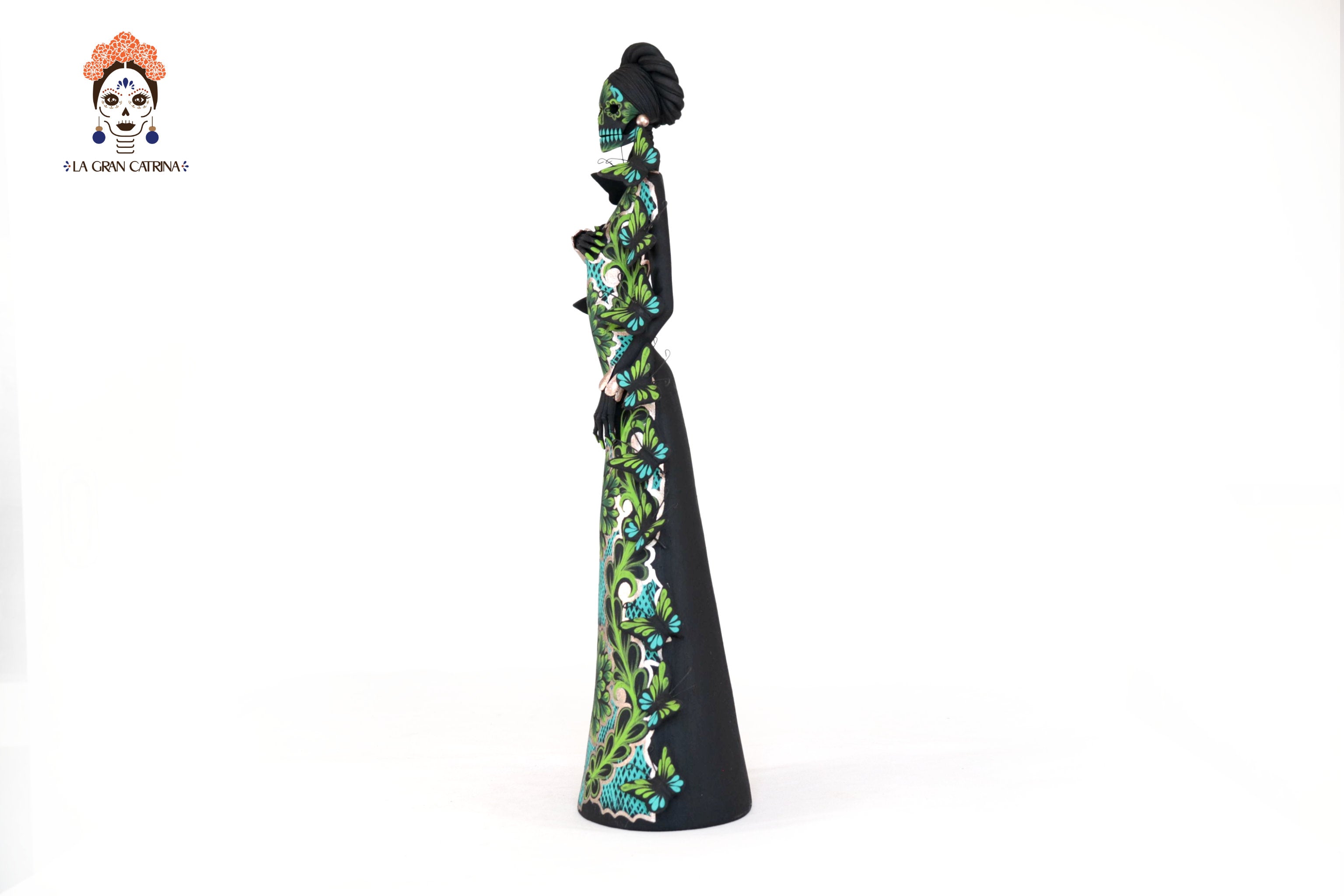 Catrinas hermanas of butterflies - Green - 20 in. Adan