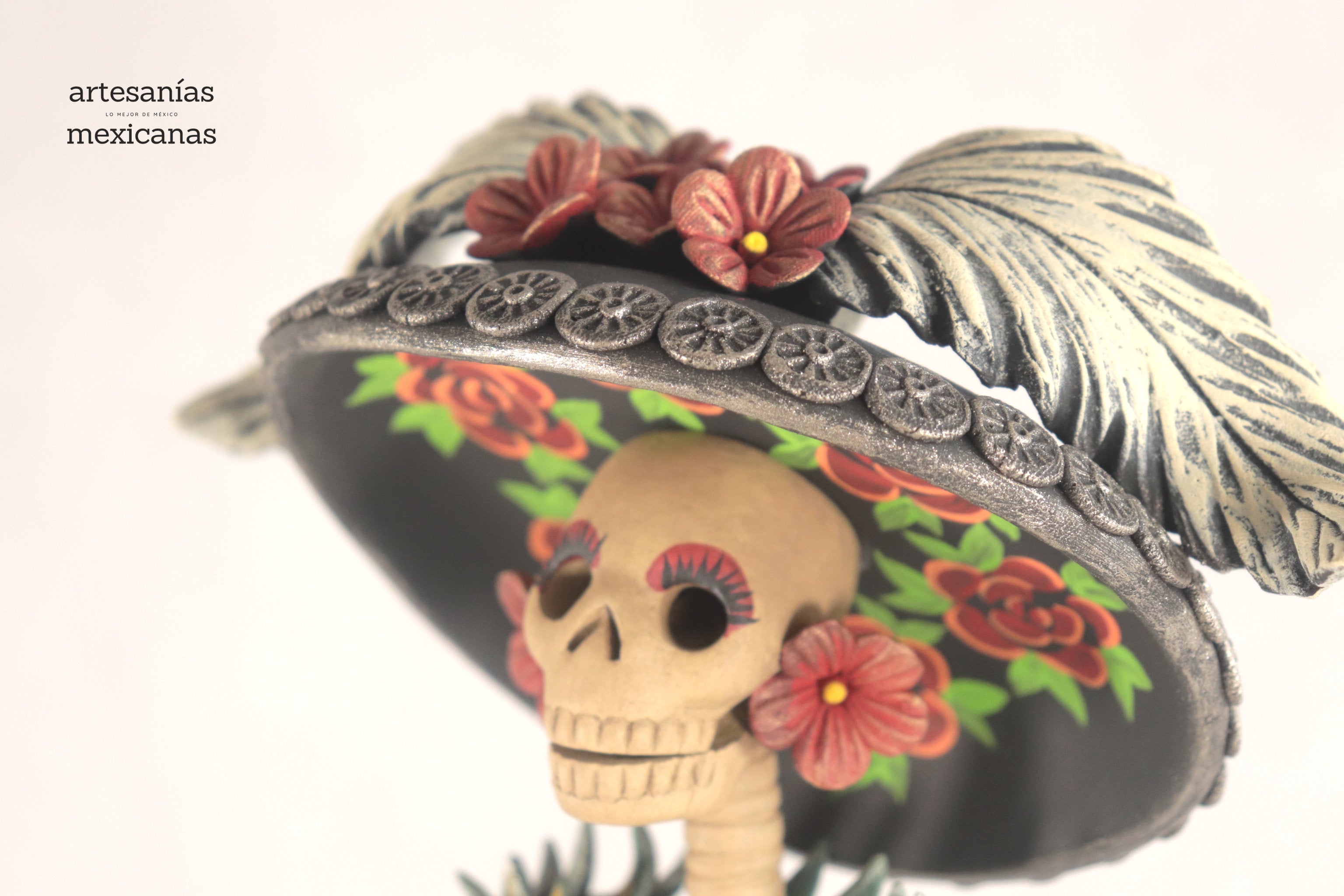La Frida with la serpiente with Flowers orange - 18 in. Adan