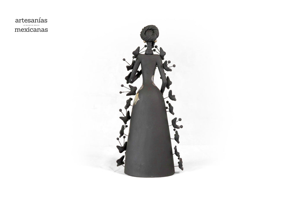 Catrina of butterflies gray and yellow - 12 in. Adan