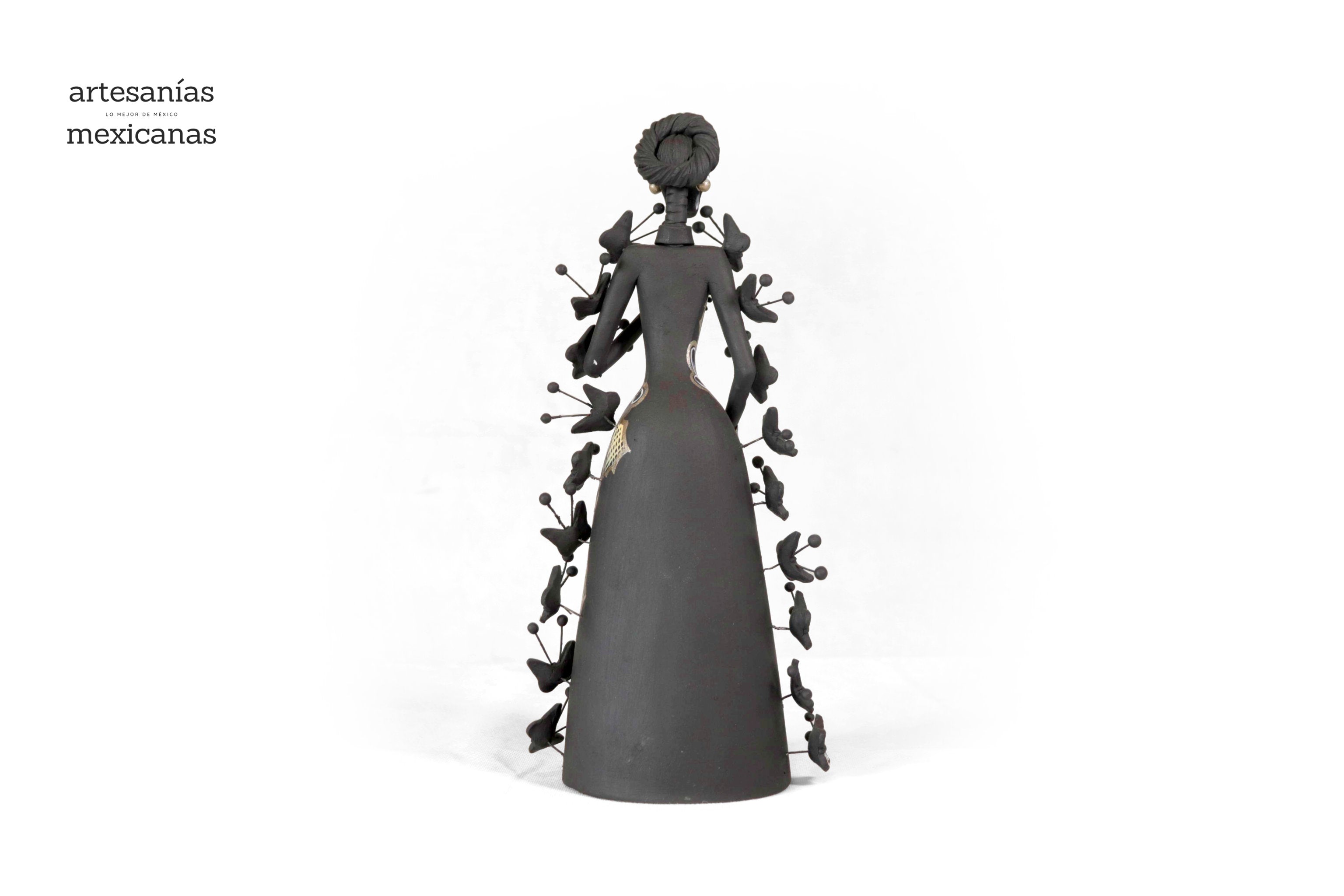 Catrina of butterflies gray and yellow - 12 in. Adan