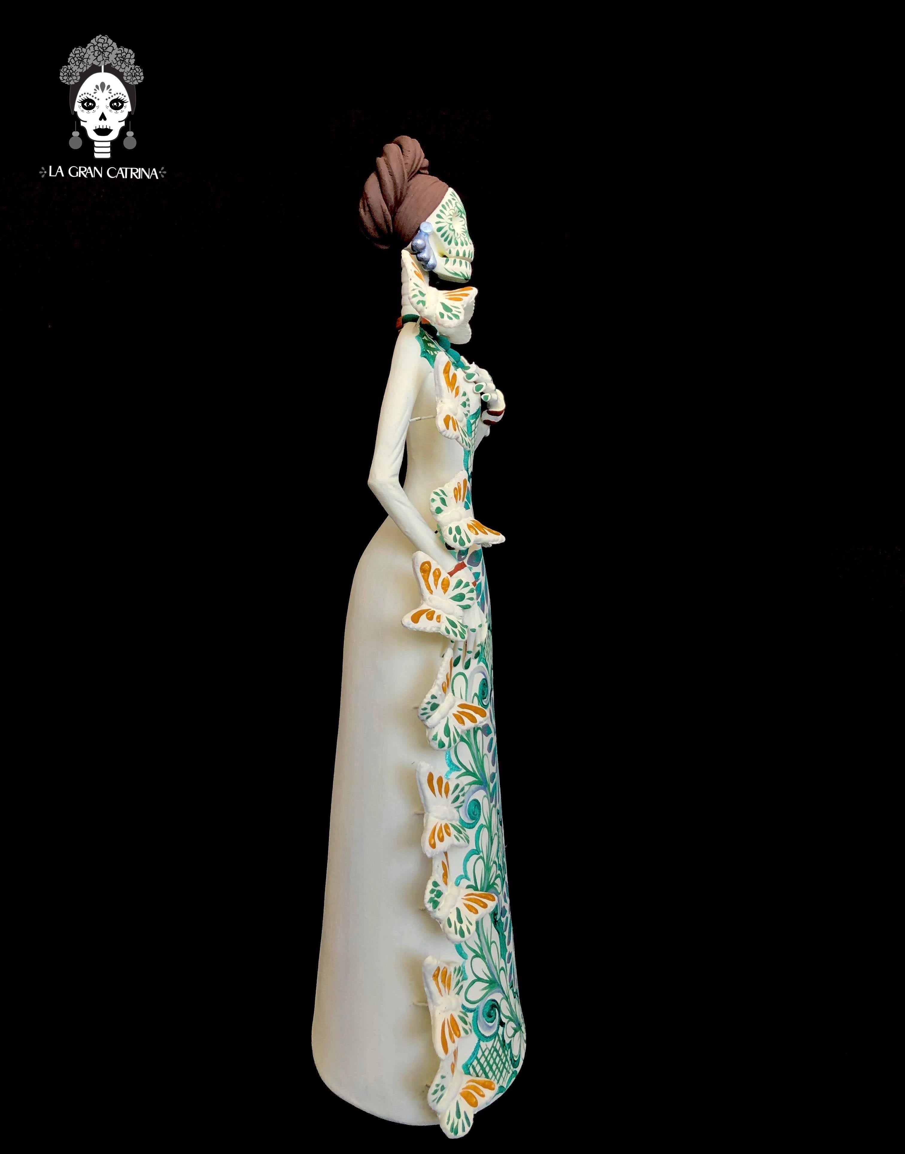 Catrina white of butterflies turquoises - 12 in. Adan