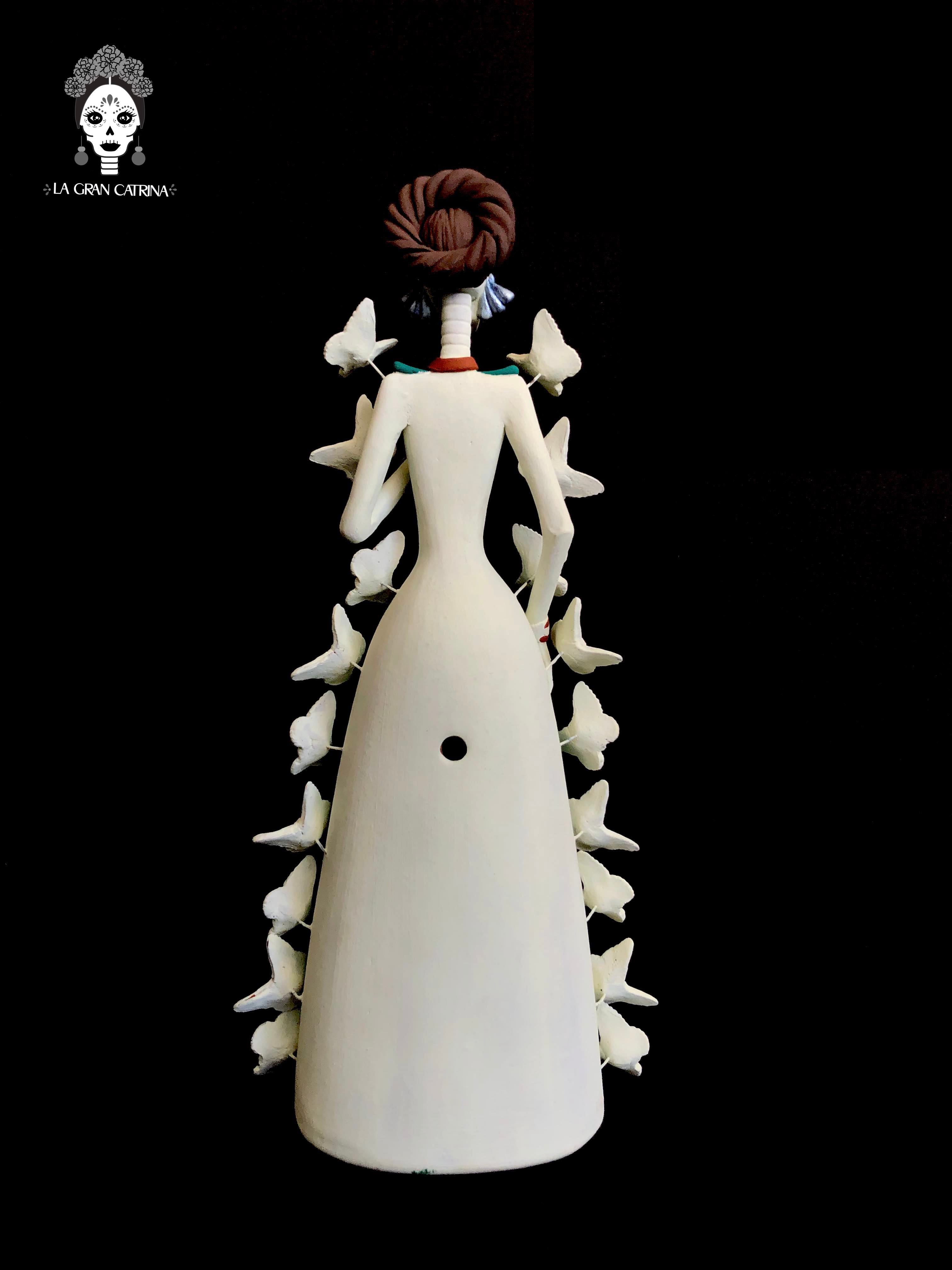 Catrina white of butterflies turquoises - 12 in. Adan
