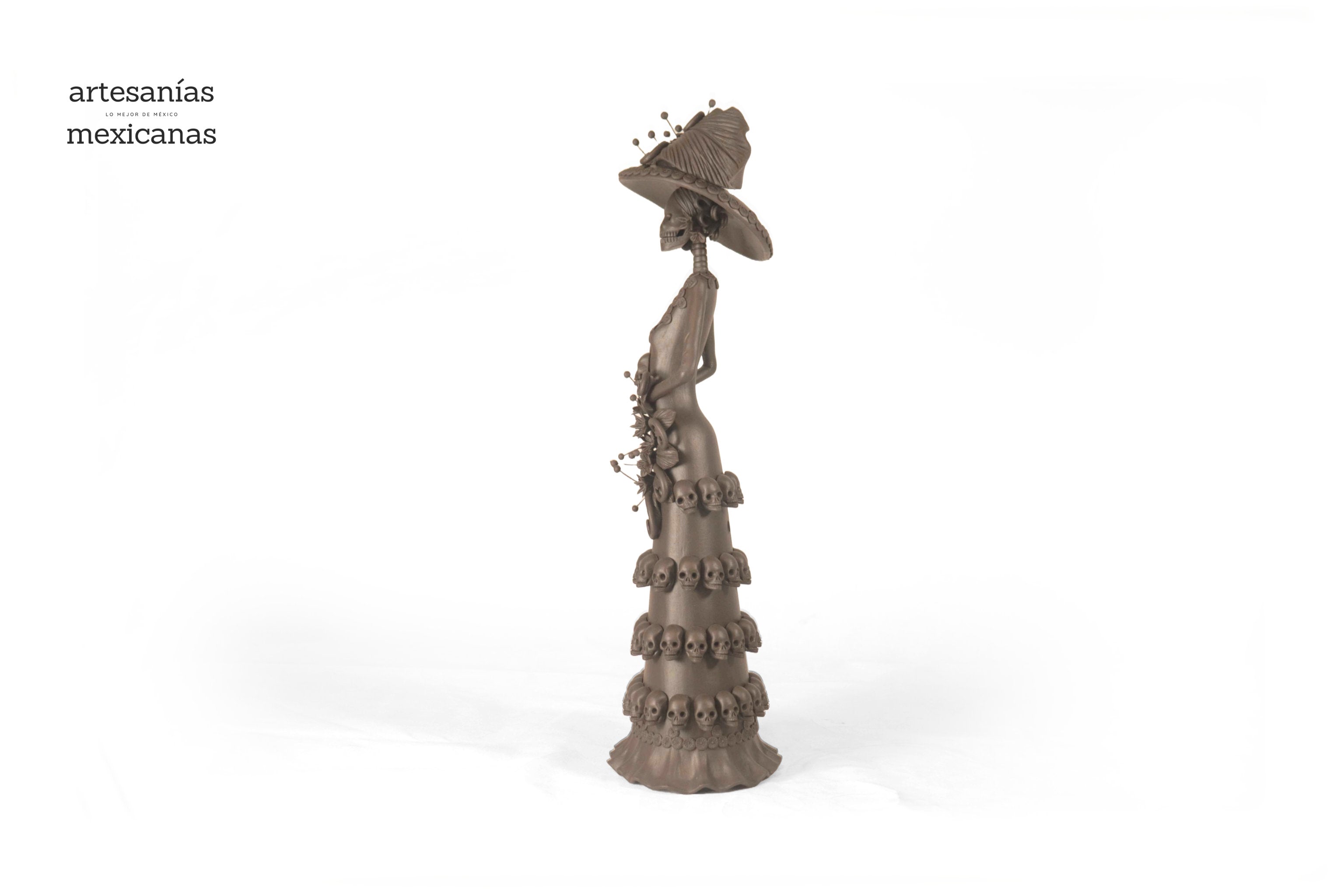 Catrina with Calaveritas Brown - 20 in. - in. Production Adan