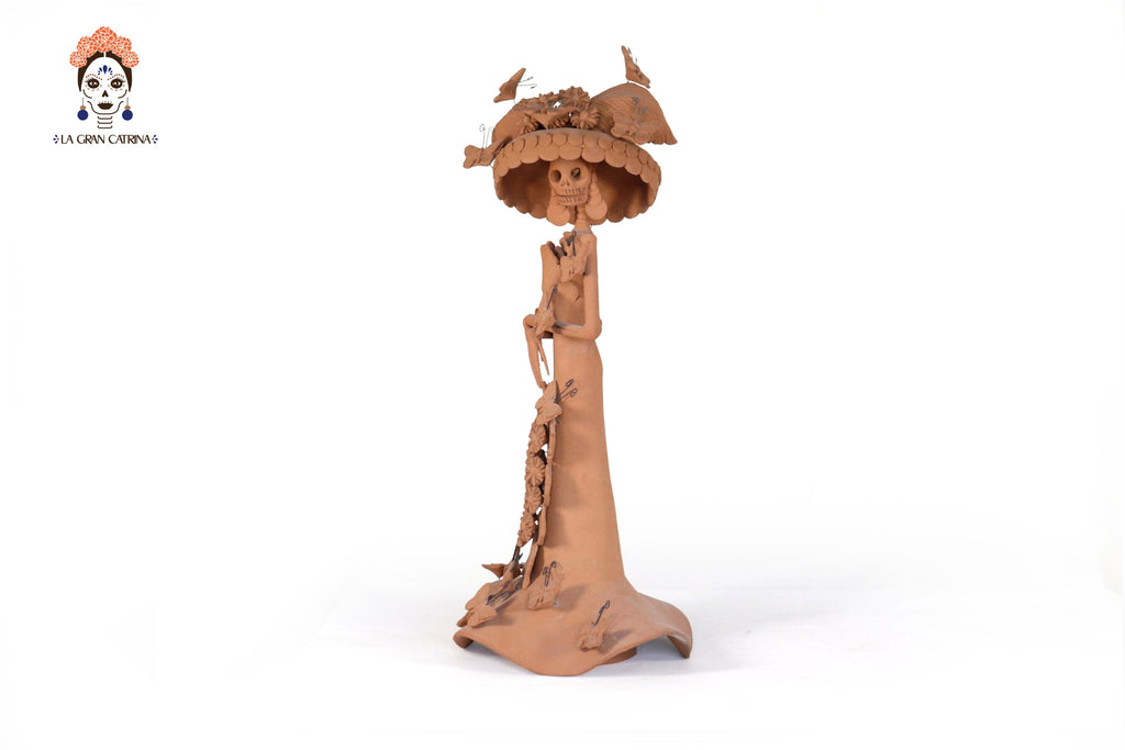 Catrina with Hat of Dead 16.9 in. Carlos Ayala Capula