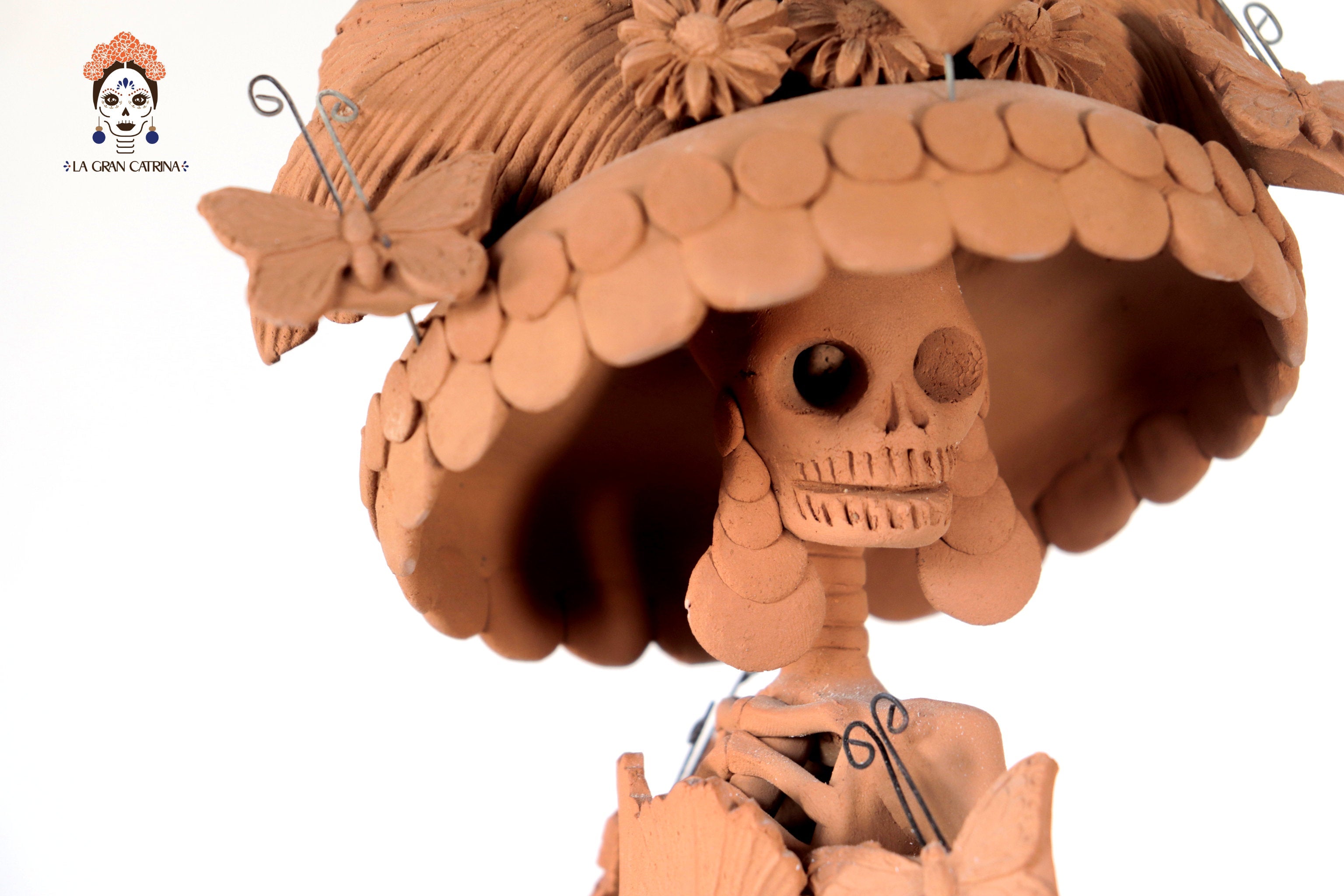 Catrina with Hat of Dead 16.9 in. Carlos Ayala Capula