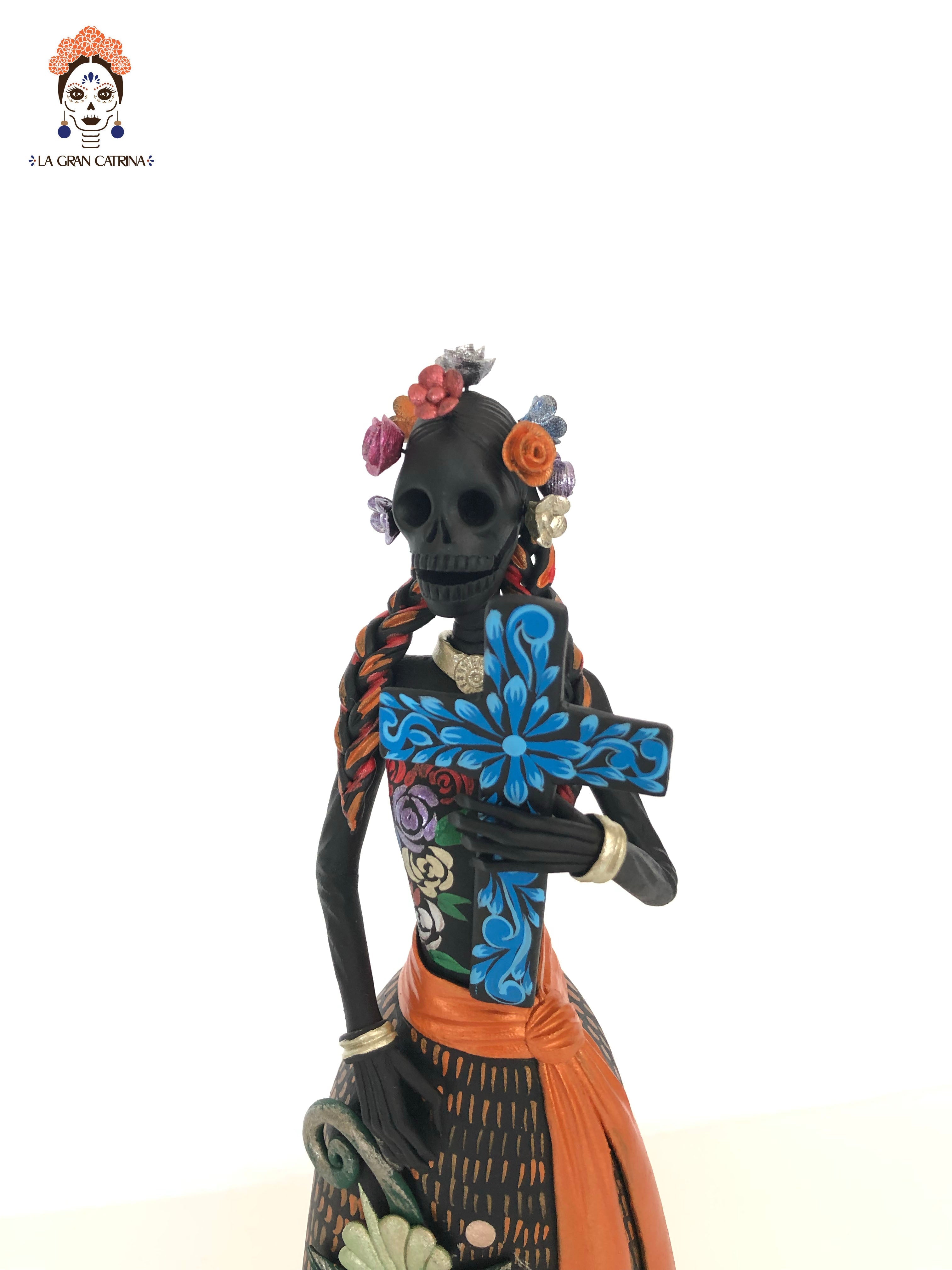 Catrina with Cross - 12 in. Adan