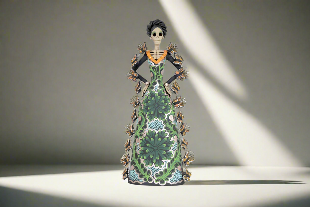 Catrina of butterflies monarcas green - 12 in. Adan