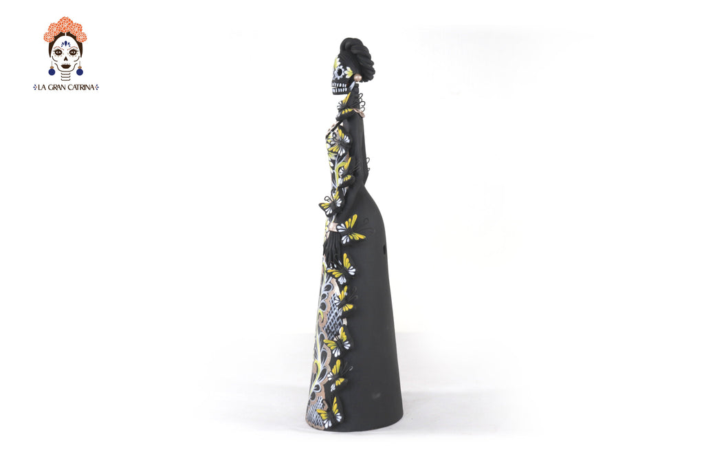 Catrina of butterflies White and yellow - 12 in. - in. Production Adan