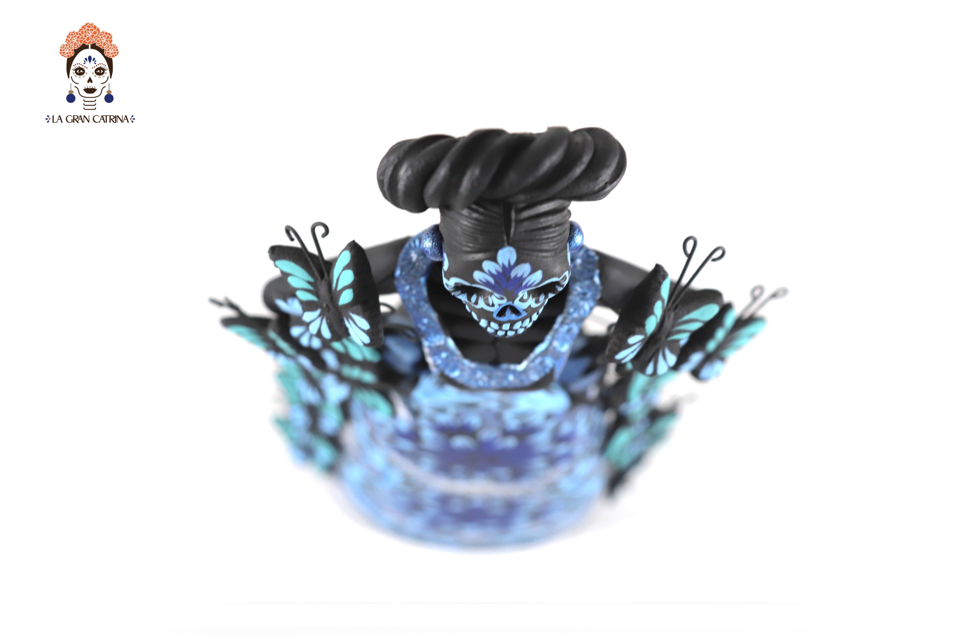 Catrina of butterflies Blue - 12 in. Adan