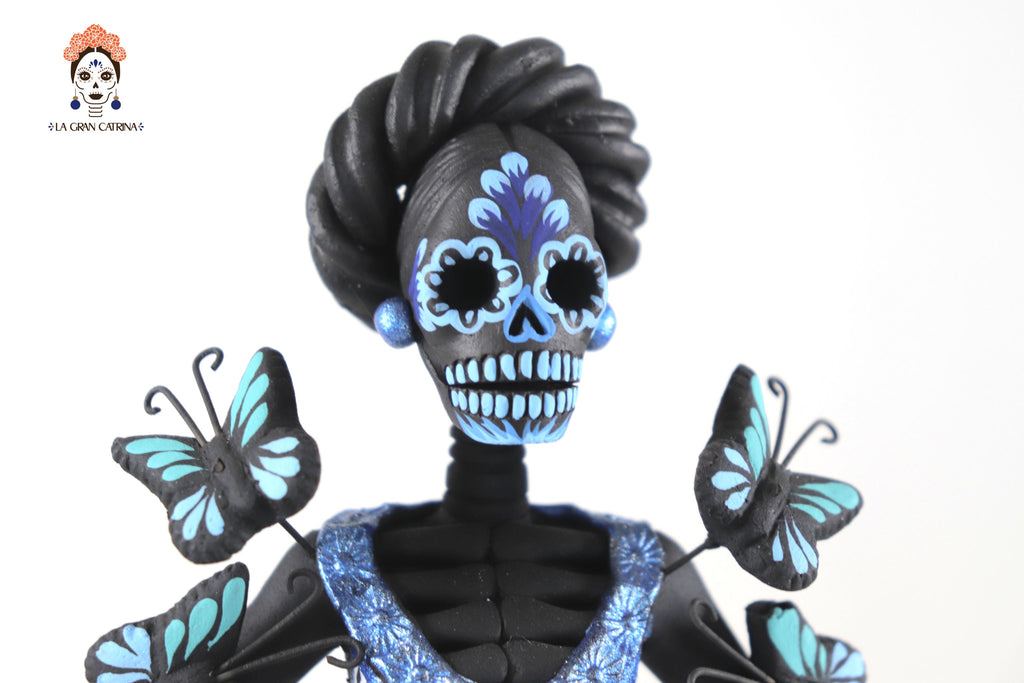 Catrina of butterflies Blue - 12 in. Adan