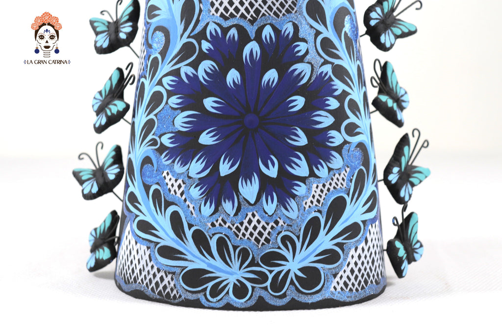 Catrina of butterflies Blue - 12 in. Adan
