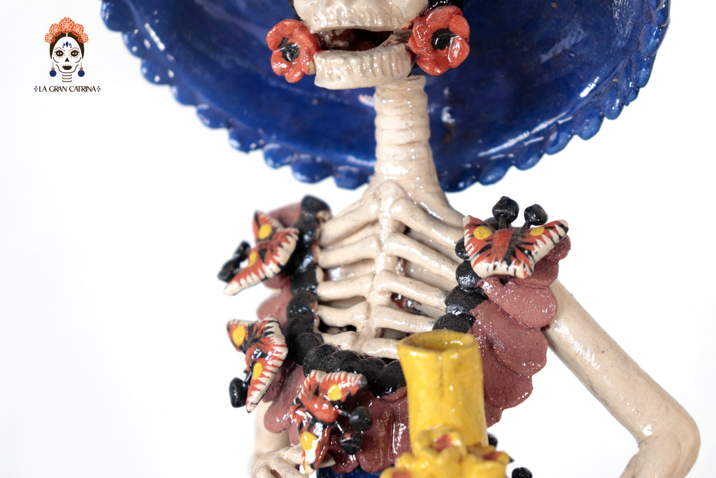 Catrina with Skulls Bailando and Músicos - 14.1 in. Tia Adan