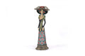 La Frida with la serpiente of red flowers - 18 in. Adan