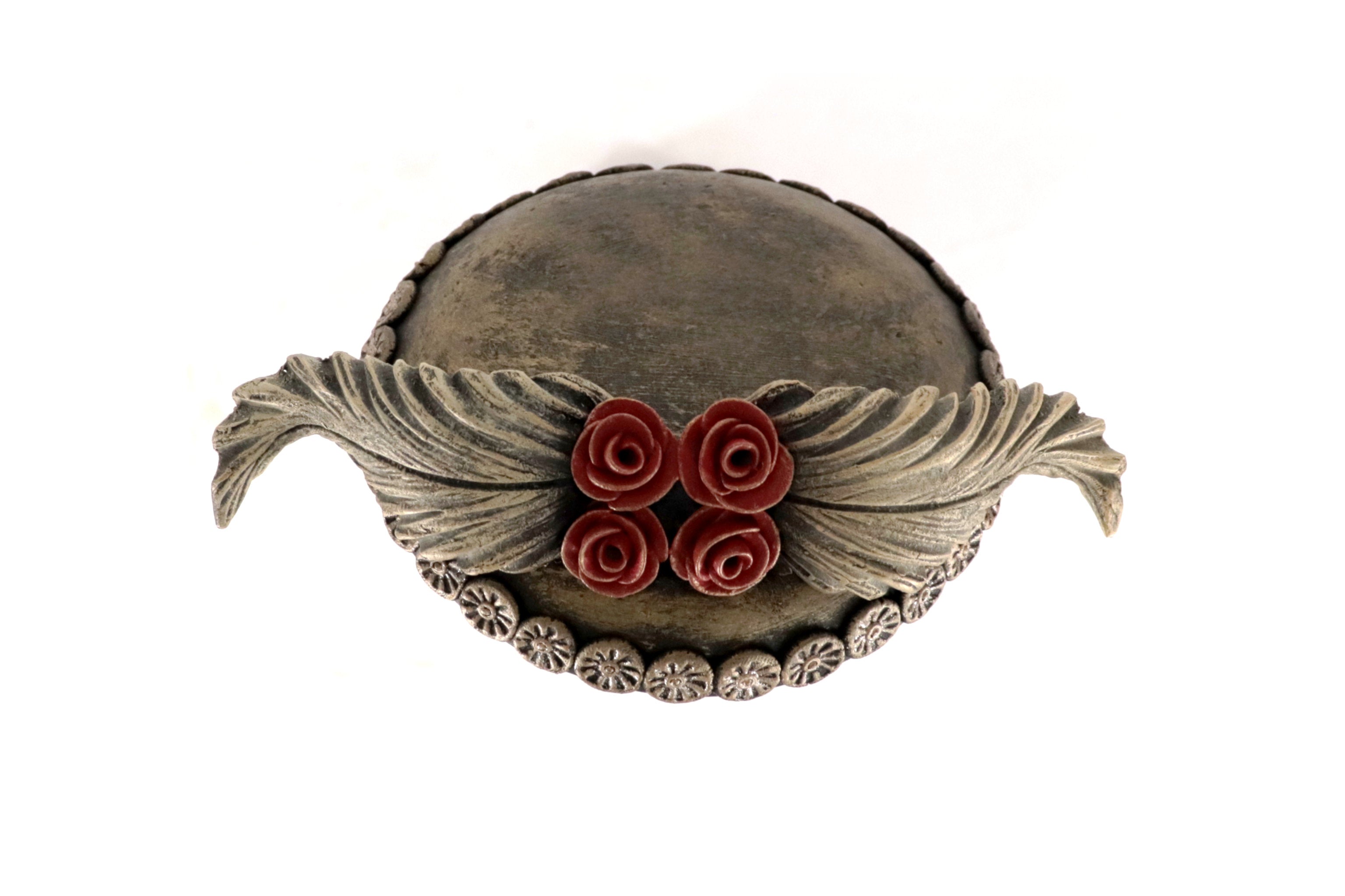La Frida with la serpiente of red flowers - 18 in. Adan