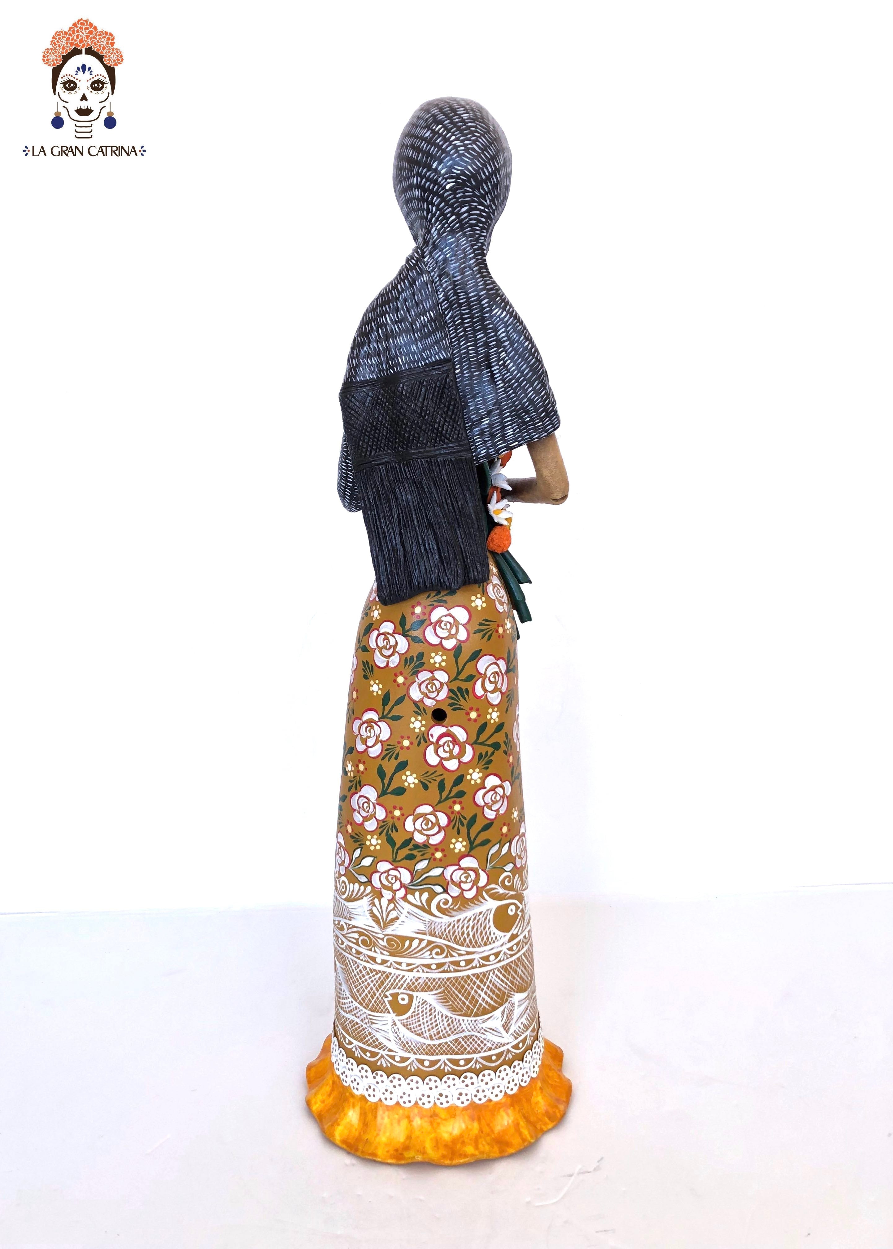 Catrina en Day of the Dead - Vestido morado - 26 in. Adan