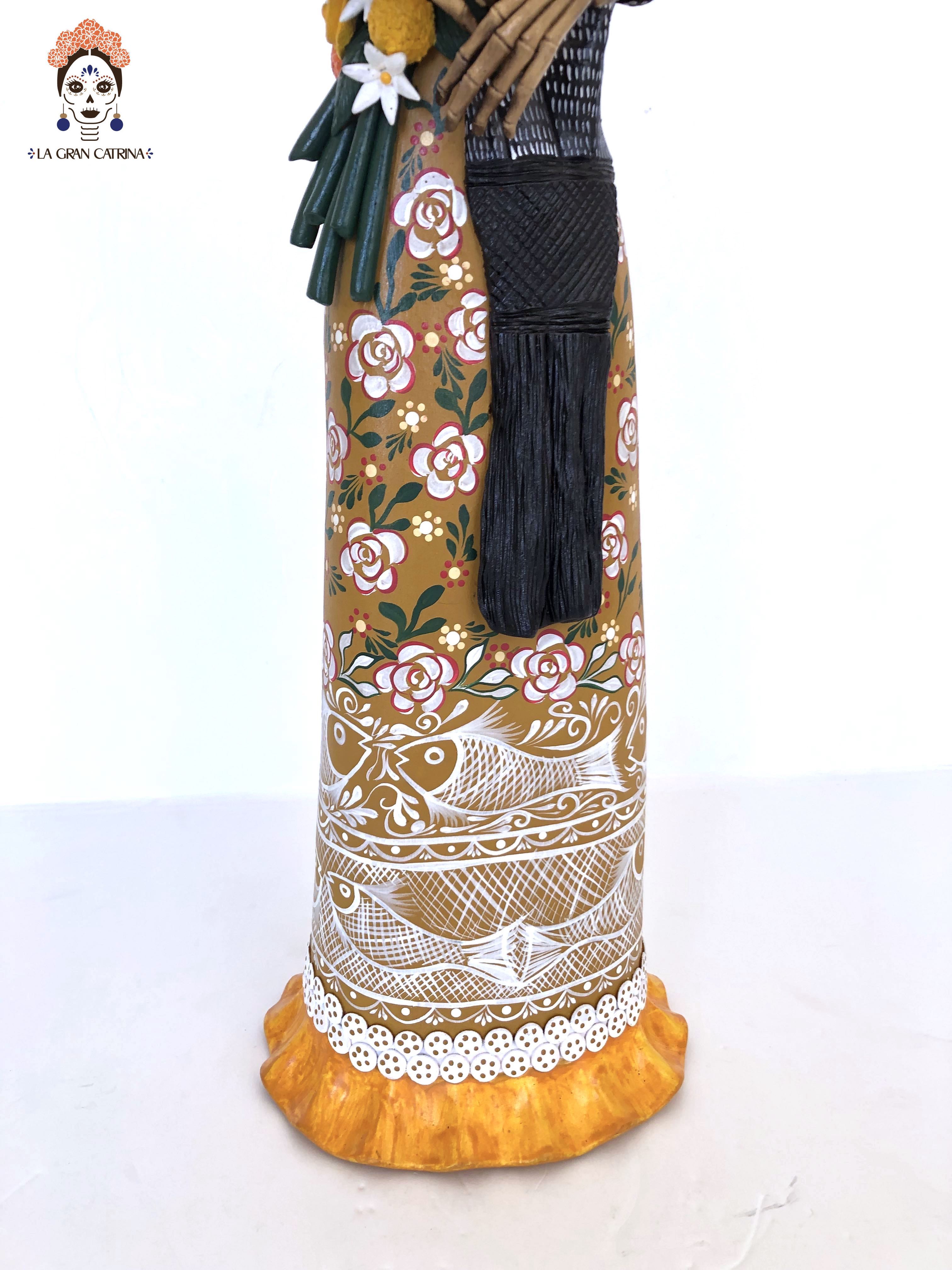 Catrina en Day of the Dead - Vestido morado - 26 in. Adan