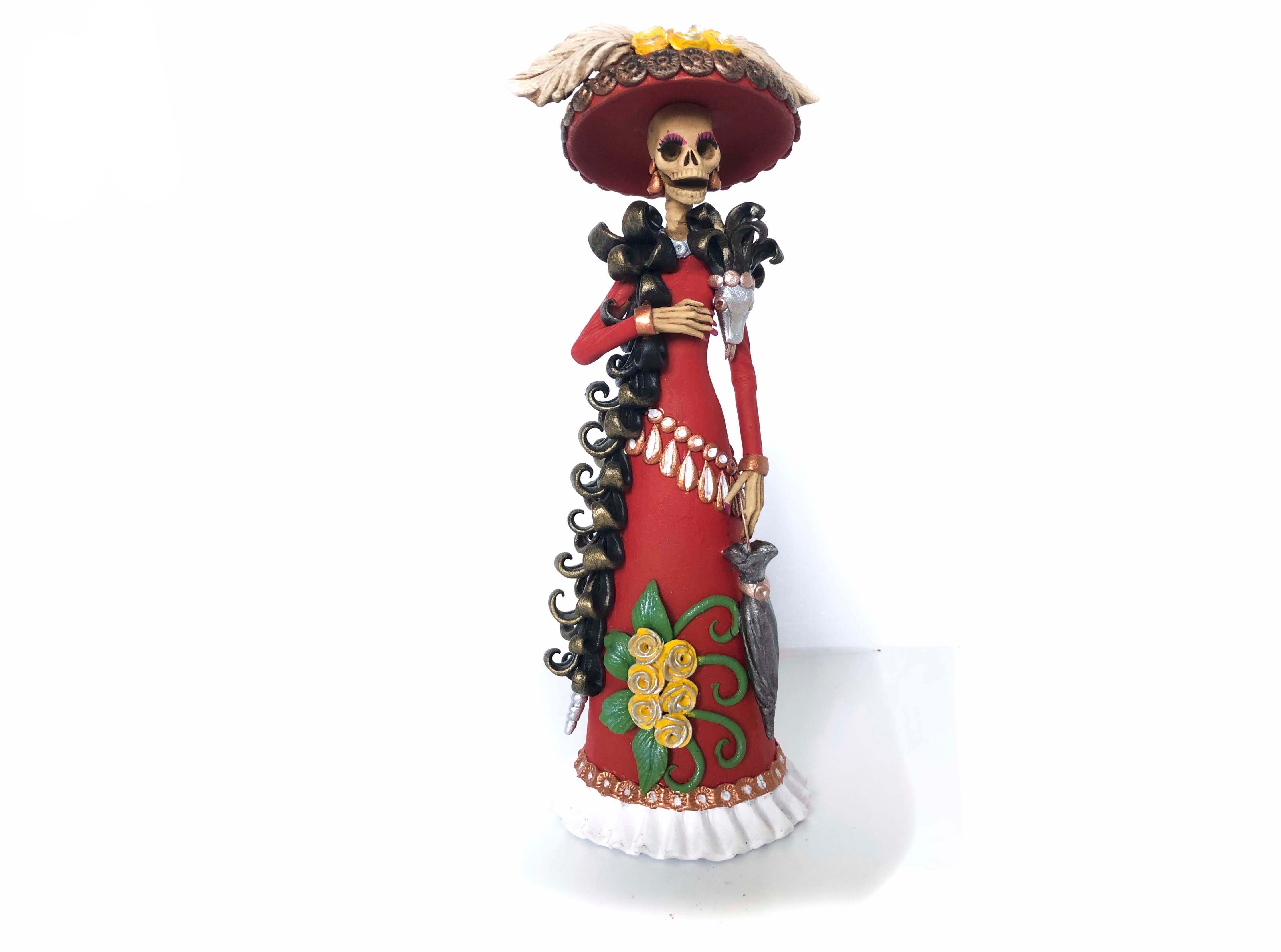 Catrina garbancera vestido red - 10 in. Adan
