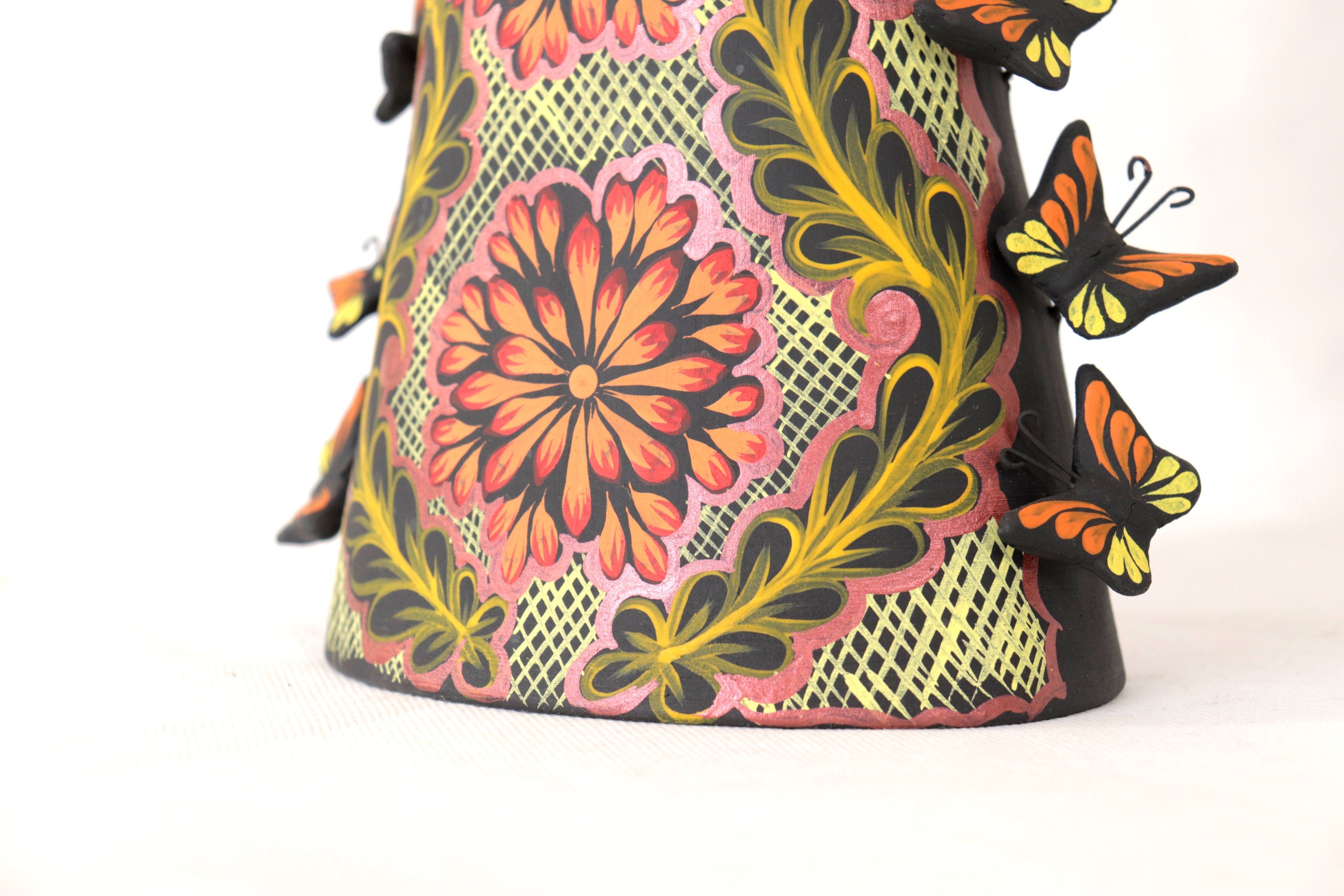 Catrinas hermanas of butterflies - Orange - 20 in. Adan