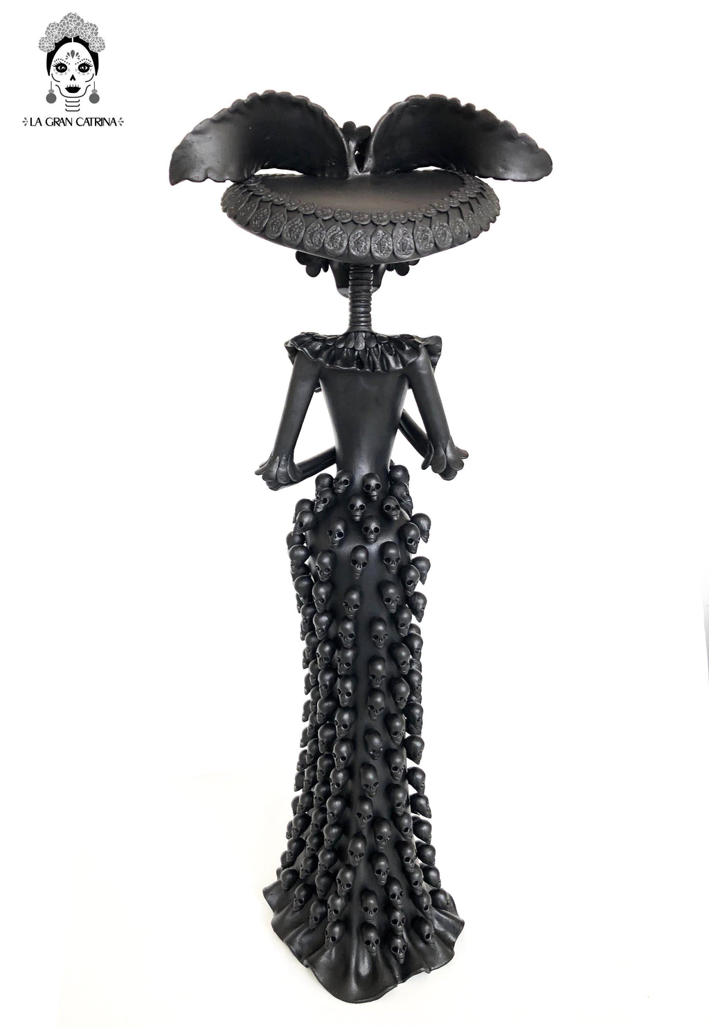 Catrina with vestido of skulls - 24 in. Adan