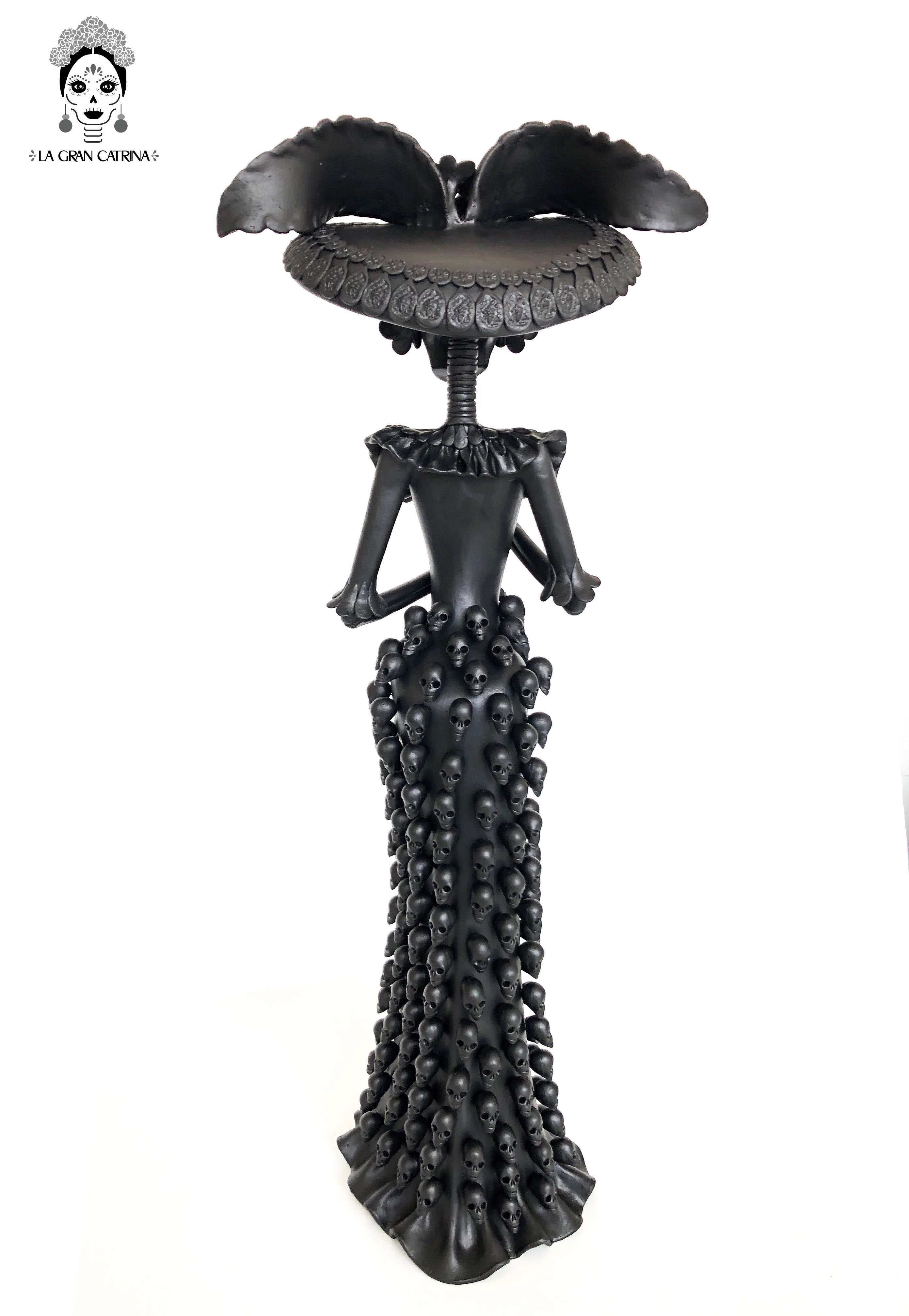 Catrina with vestido of skulls - 24 in. Adan