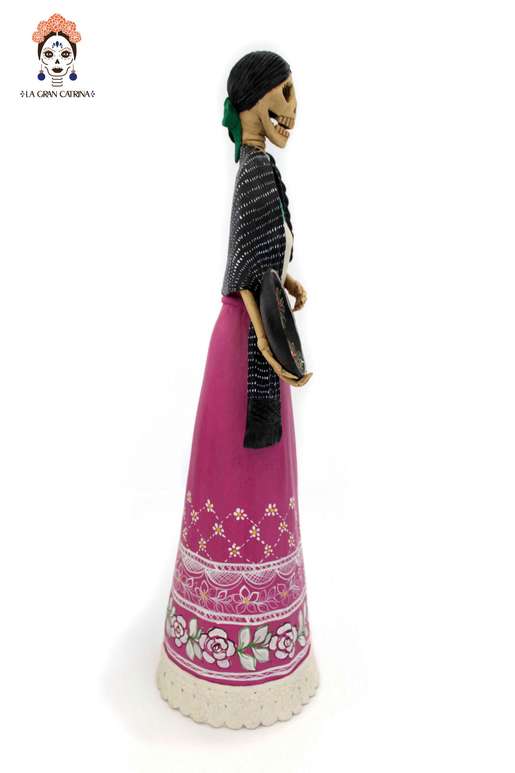 La Catrina del plato flowereado - 19 in. - Made to Order Adan