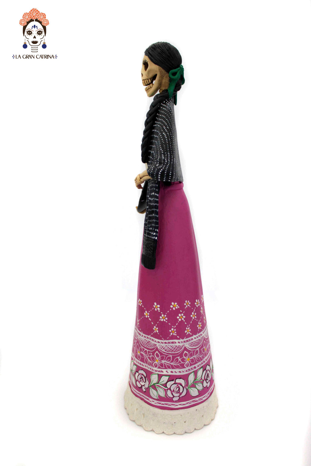 La Catrina del plato flowereado - 19 in. - Made to Order Adan