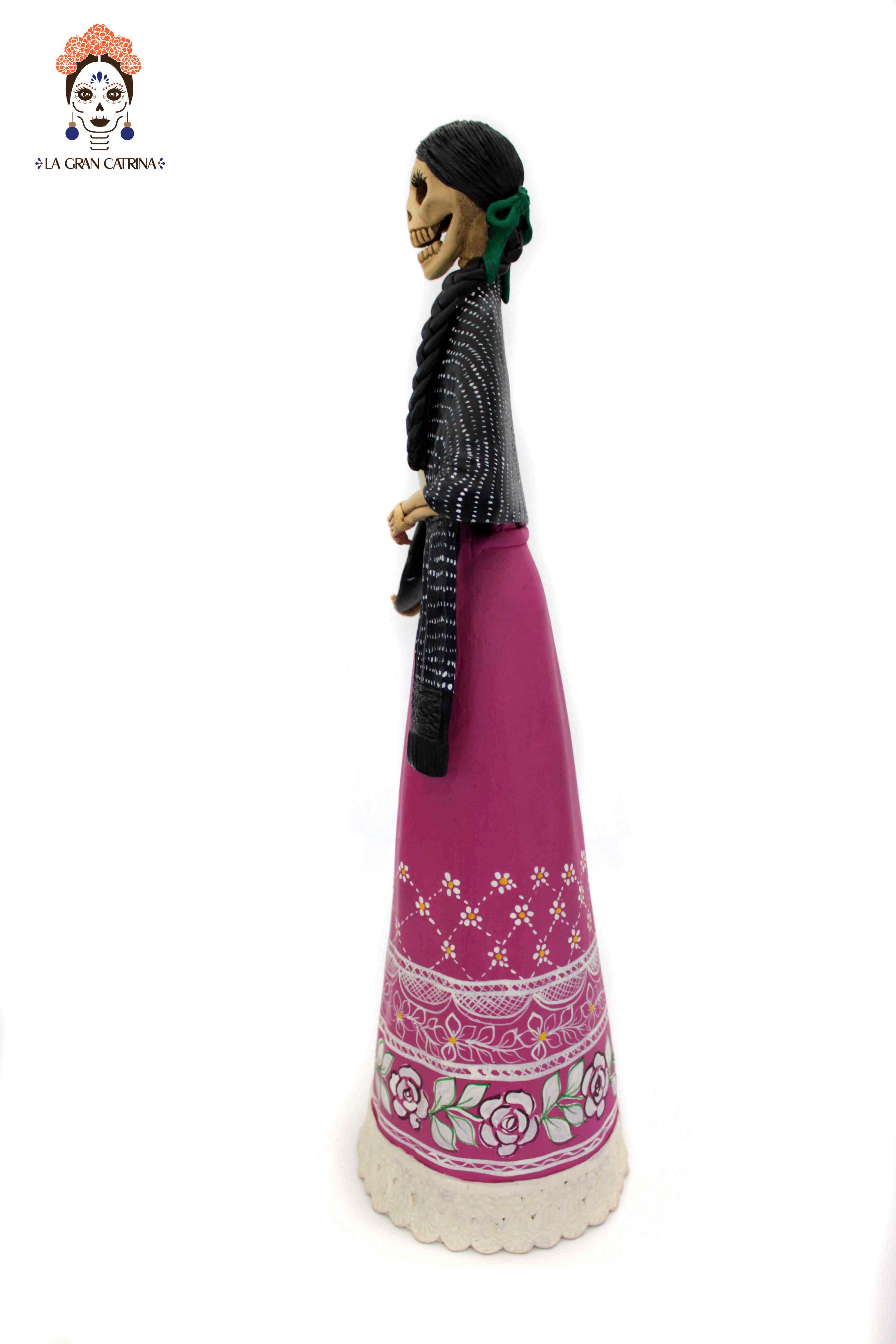 La Catrina del plato flowereado - 19 in. - Made to Order Adan