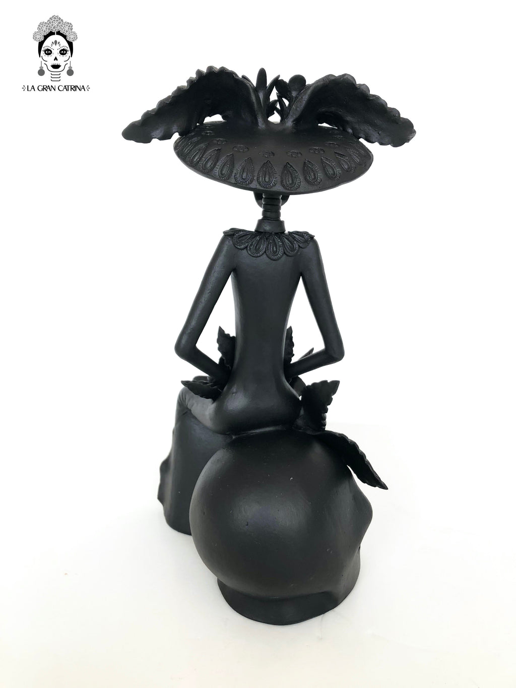 Catrina black sentada en Skull - 14 in. Adan