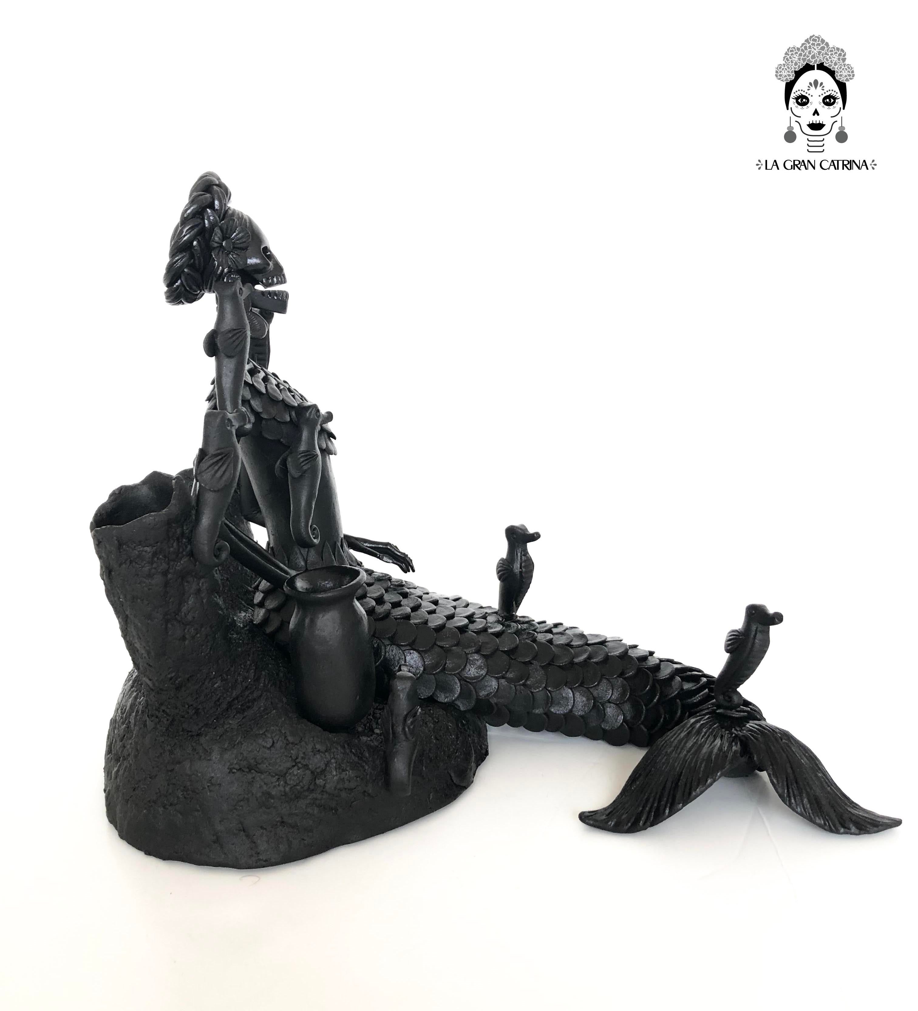 Catrina Sirena black - 12.2 in. Adan