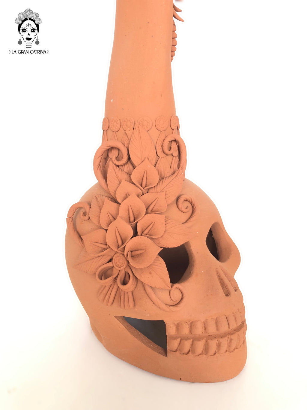 Catrina on skull - 19 in. Adan