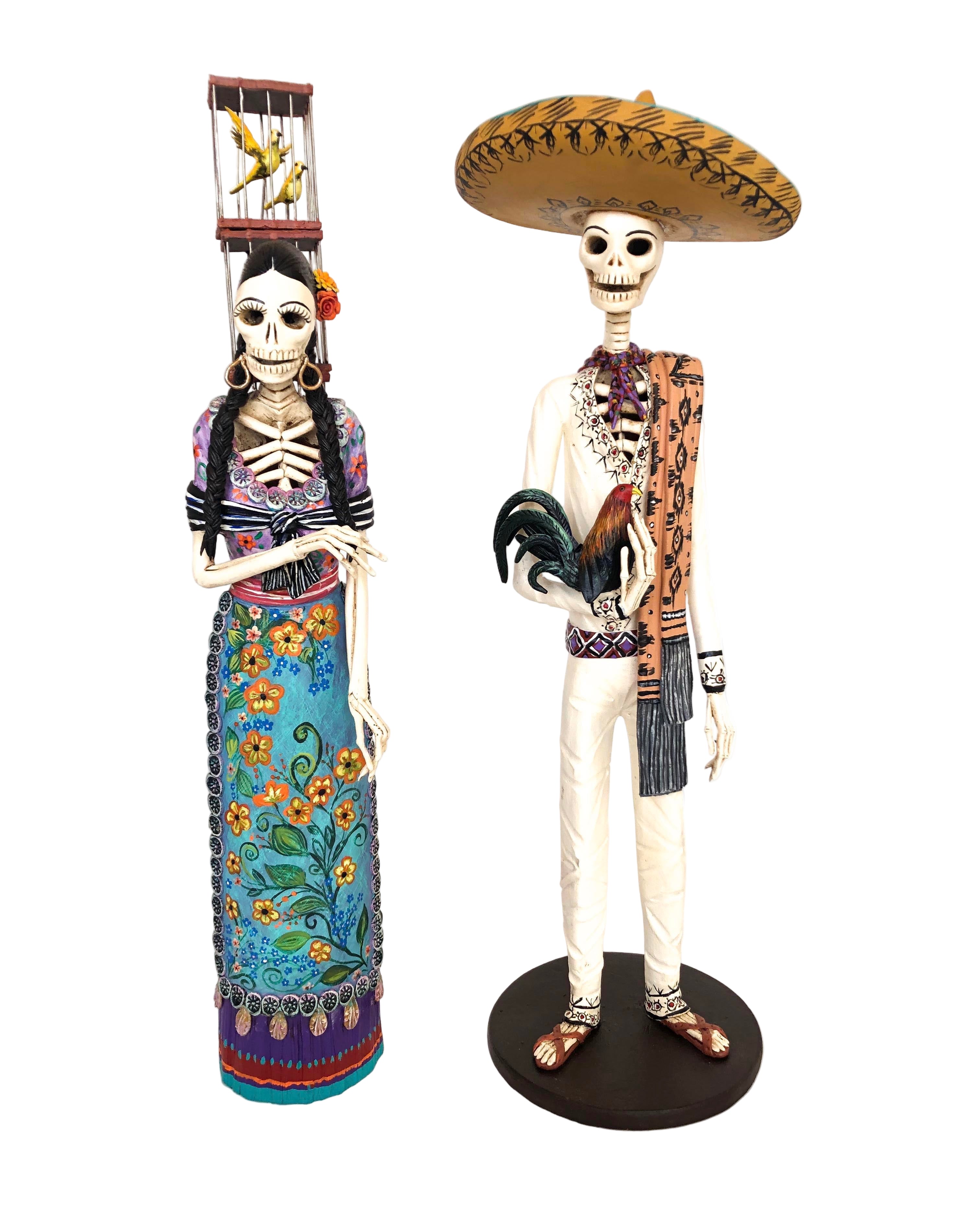 Catrina Pajarera and Catrín Gallero - 20 in. Miguel de la Cruz