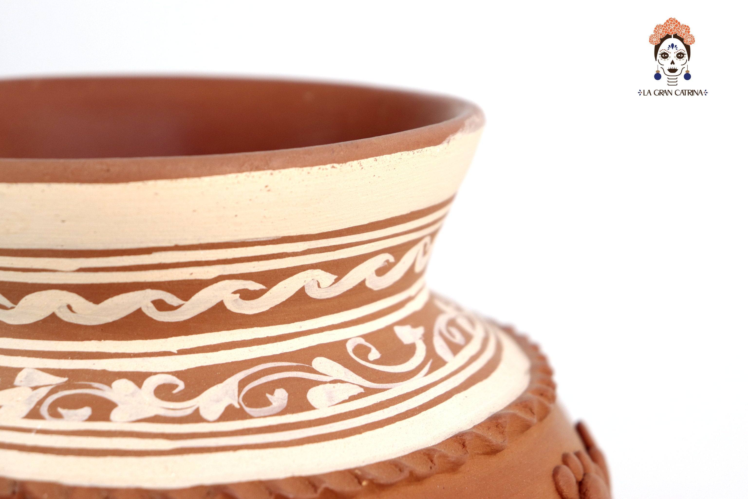 Vase Flower Clay Tall - Patamban - 12.9 in. Patamban