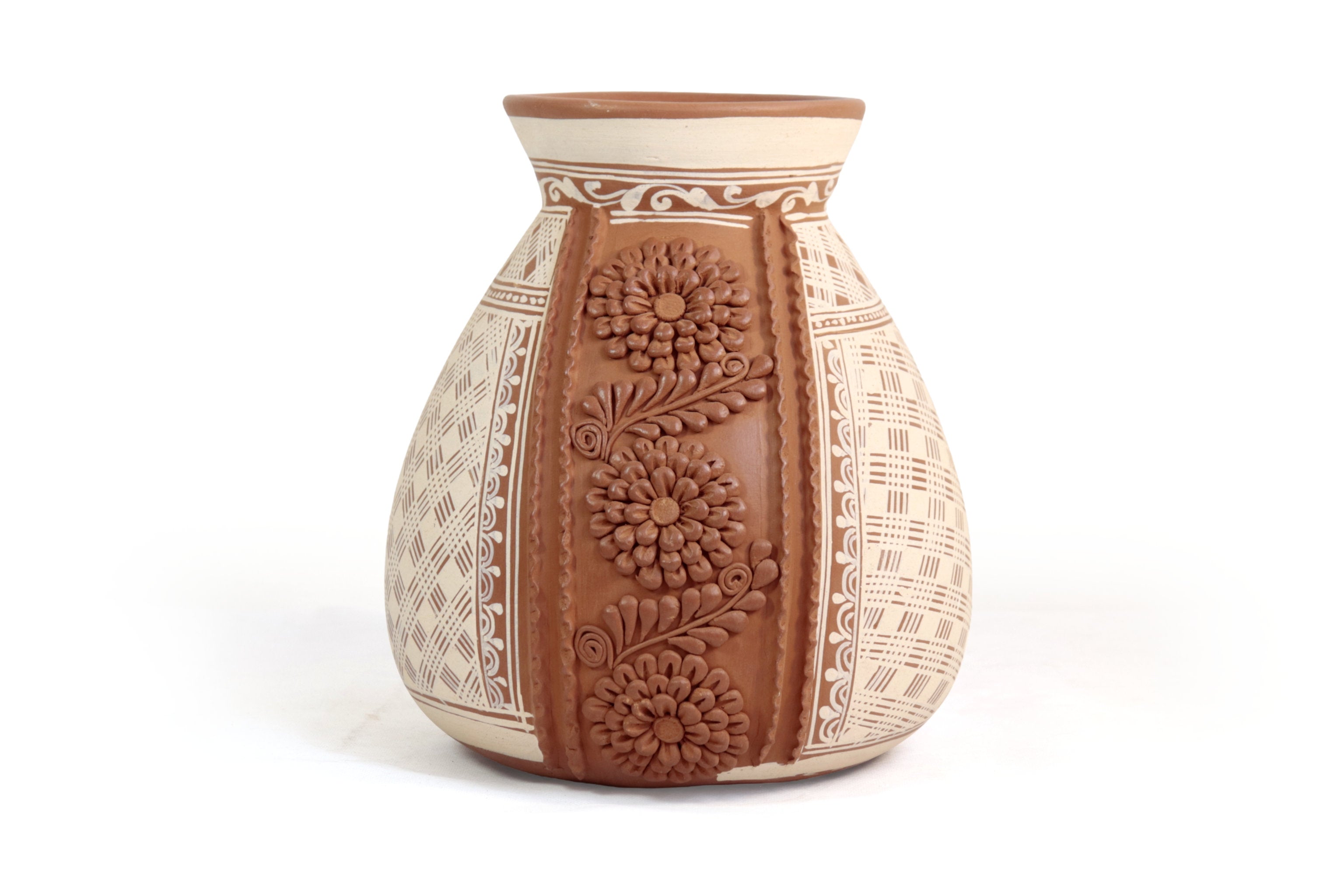 Vase Flower of Tierra Clay - Patamban - 11 in. Patamban
