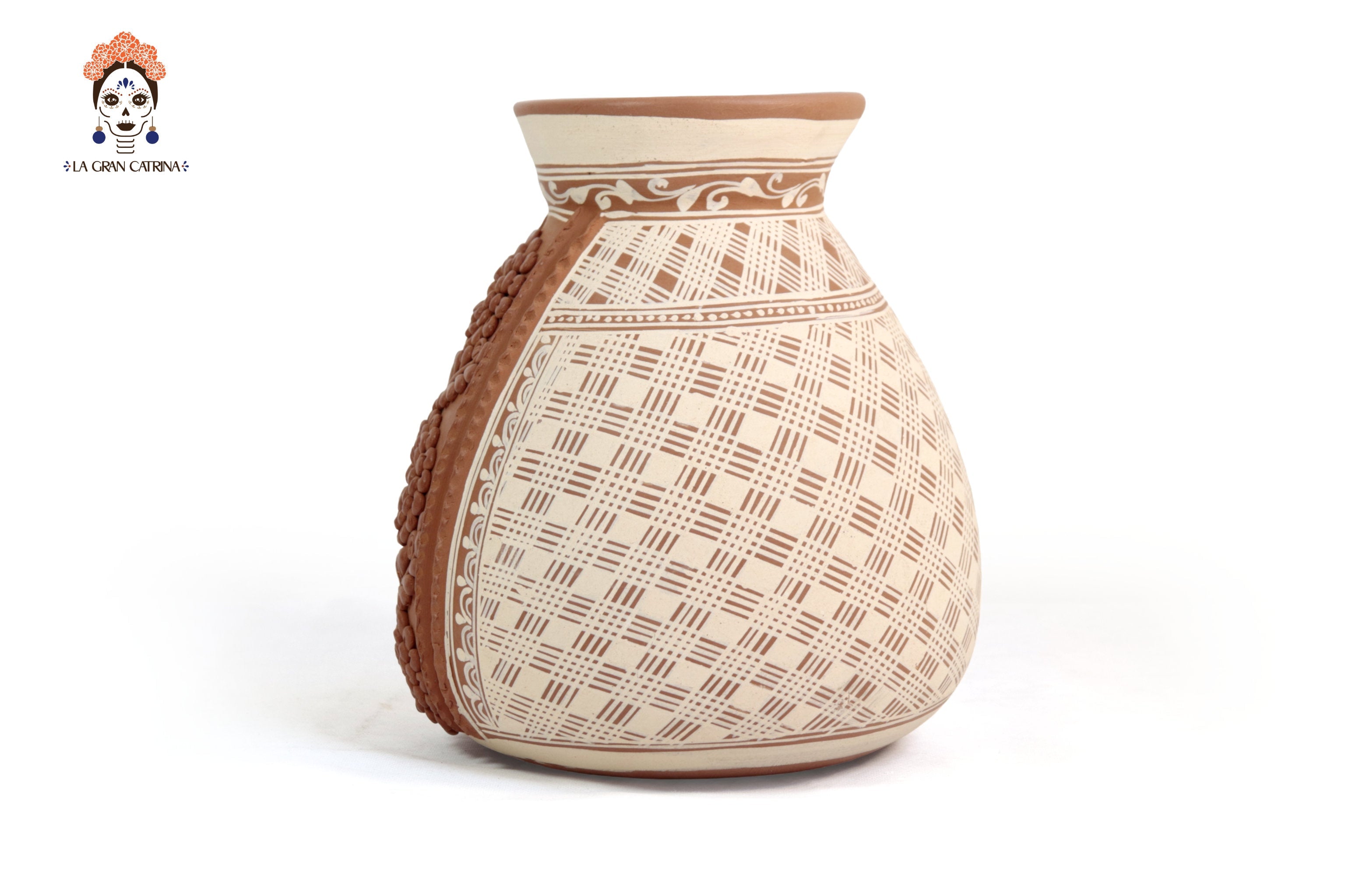 Vase Flower of Tierra Clay - Patamban - 11 in. Patamban