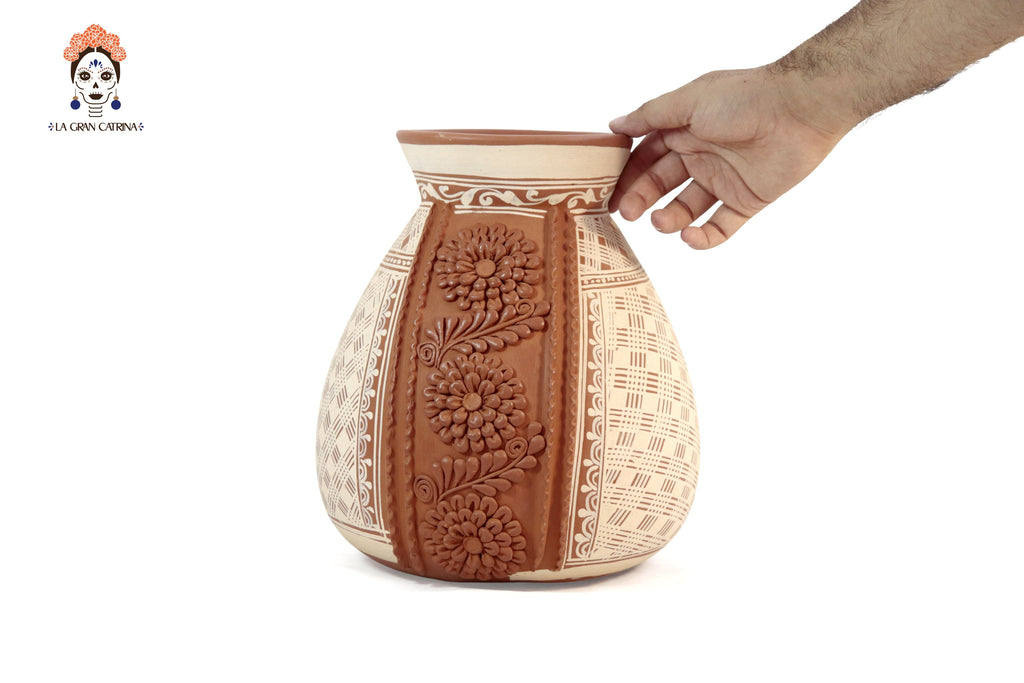 Vase Flower of Tierra Clay - Patamban - 11 in. Patamban
