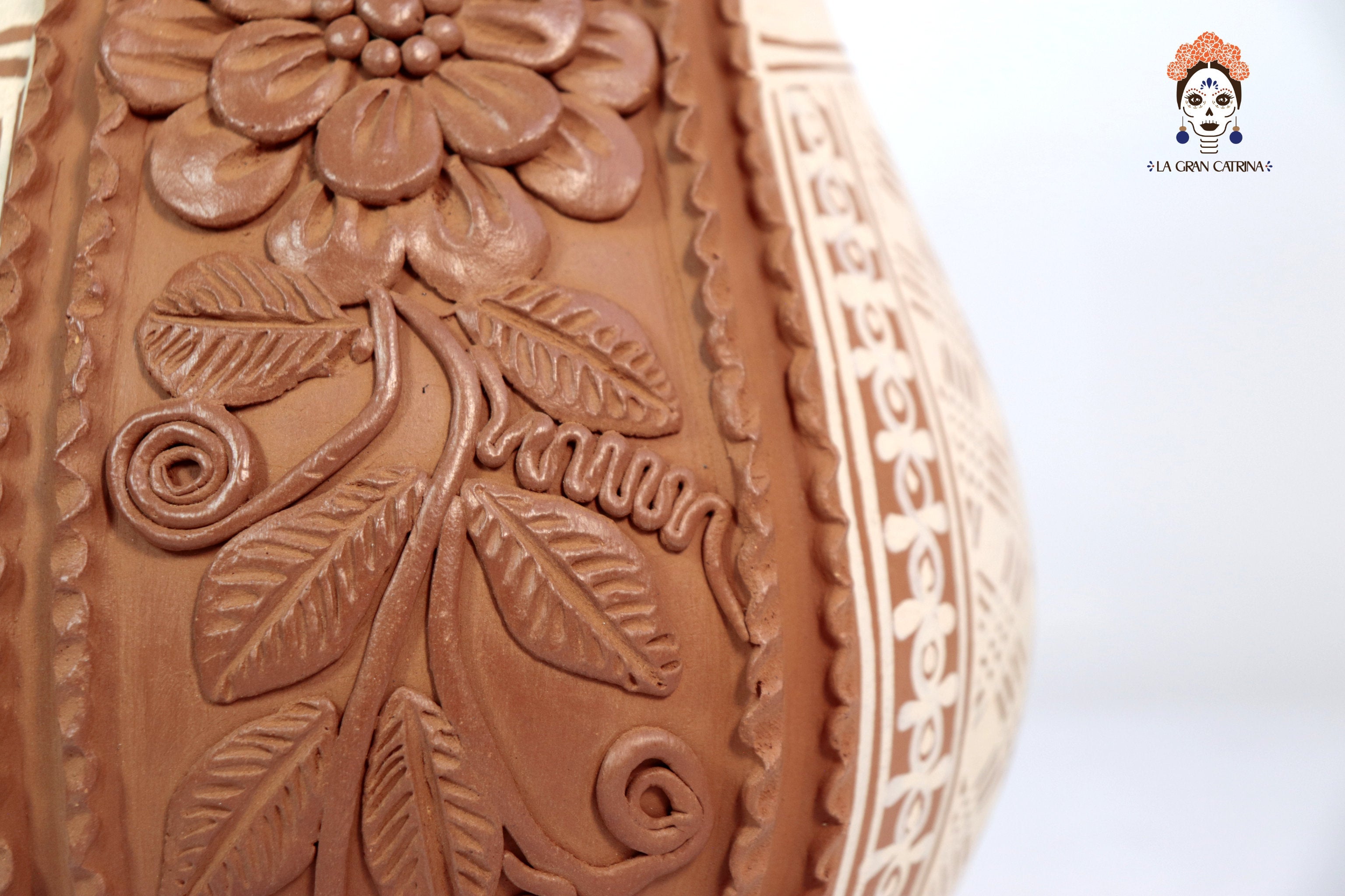 Pitcher Floral Clay - Patamban - 10 in. Patamban
