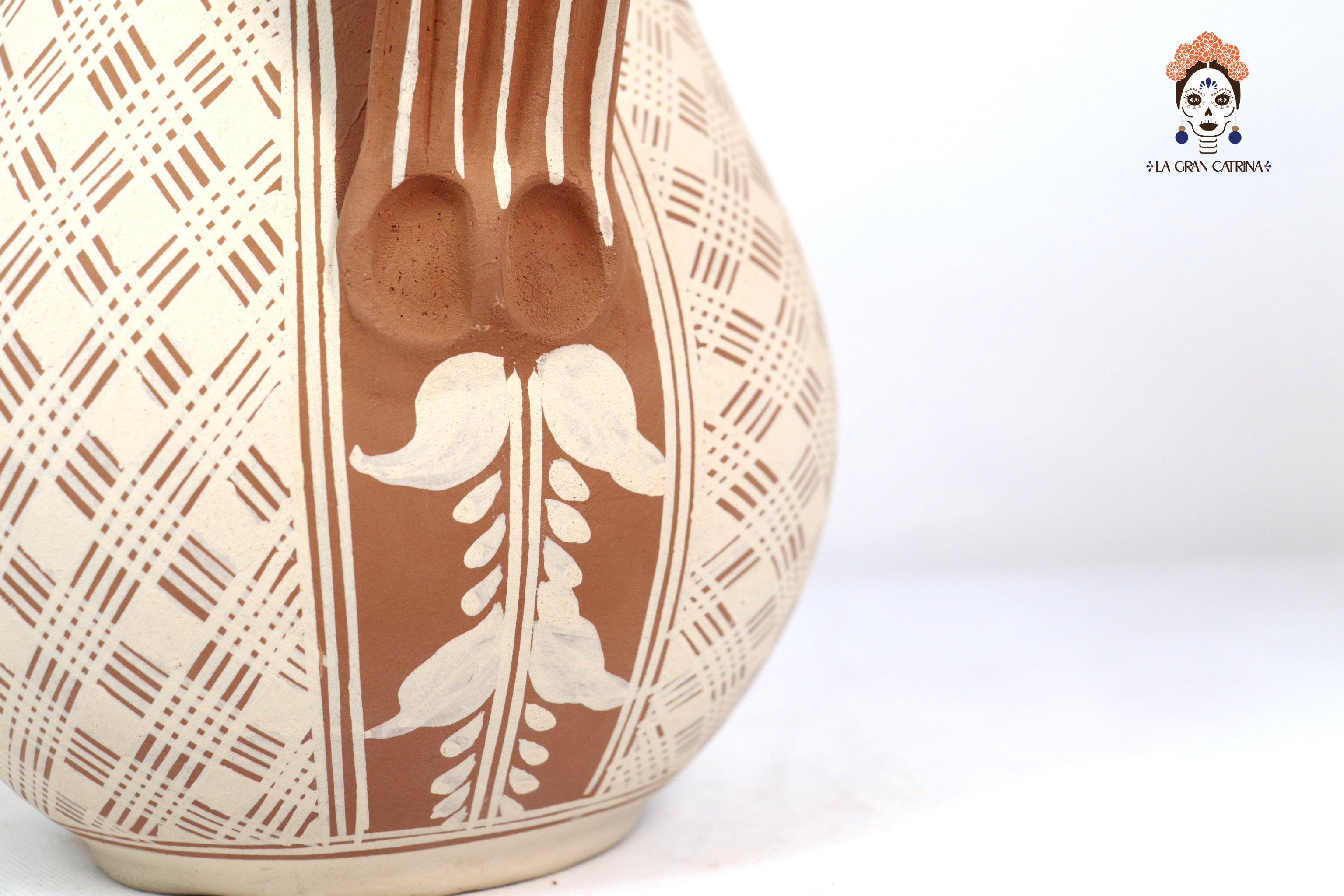 Pitcher Floral Clay - Patamban - 10 in. Patamban