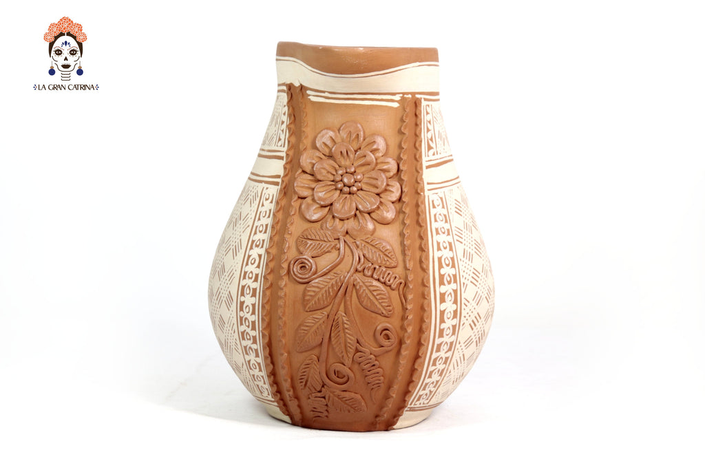 Pitcher Floral Clay - Patamban - 10 in. Patamban