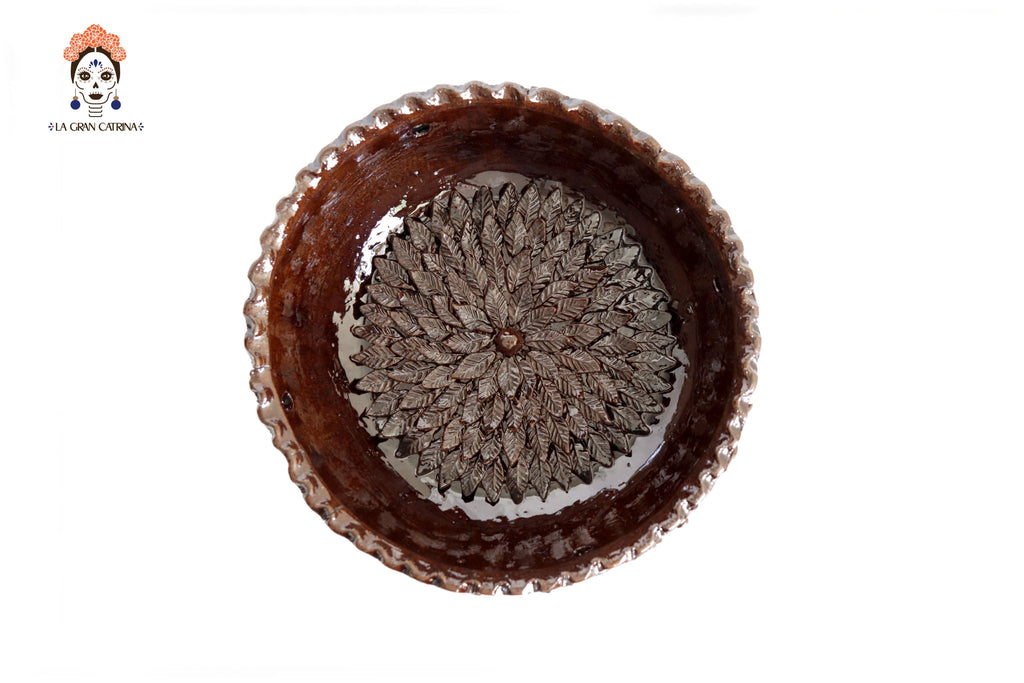 Winged Copal Burner brown - Glazed Clay - 9.5 in. David Hdz SFL