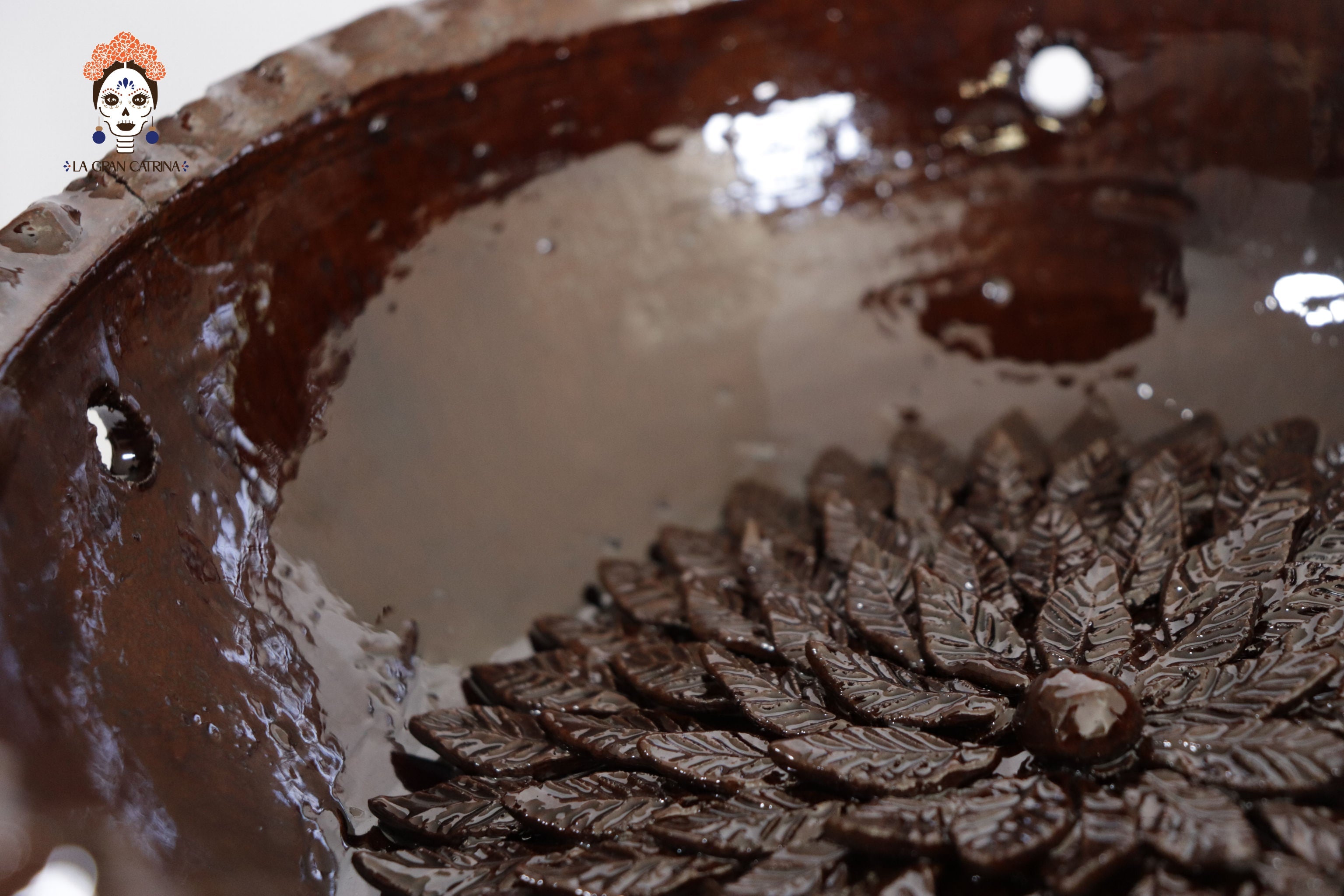 Winged Copal Burner brown - Glazed Clay - 9.5 in. David Hdz SFL