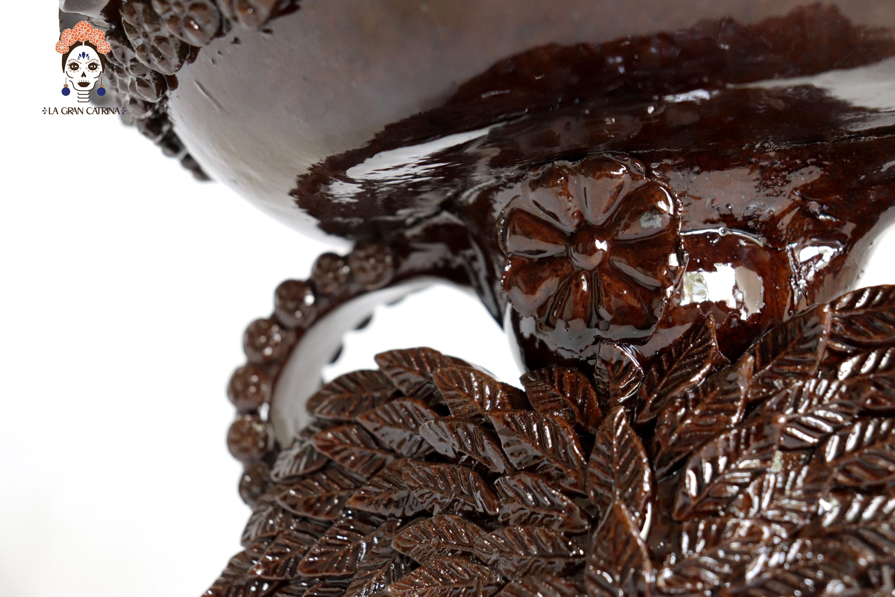 Winged Copal Burner brown - Glazed Clay - 9.5 in. David Hdz SFL
