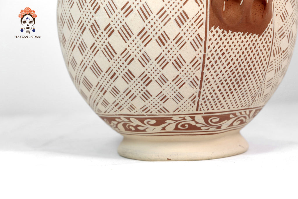 Pitcher Floral Clay - Patamban - 11.4 in. Patamban