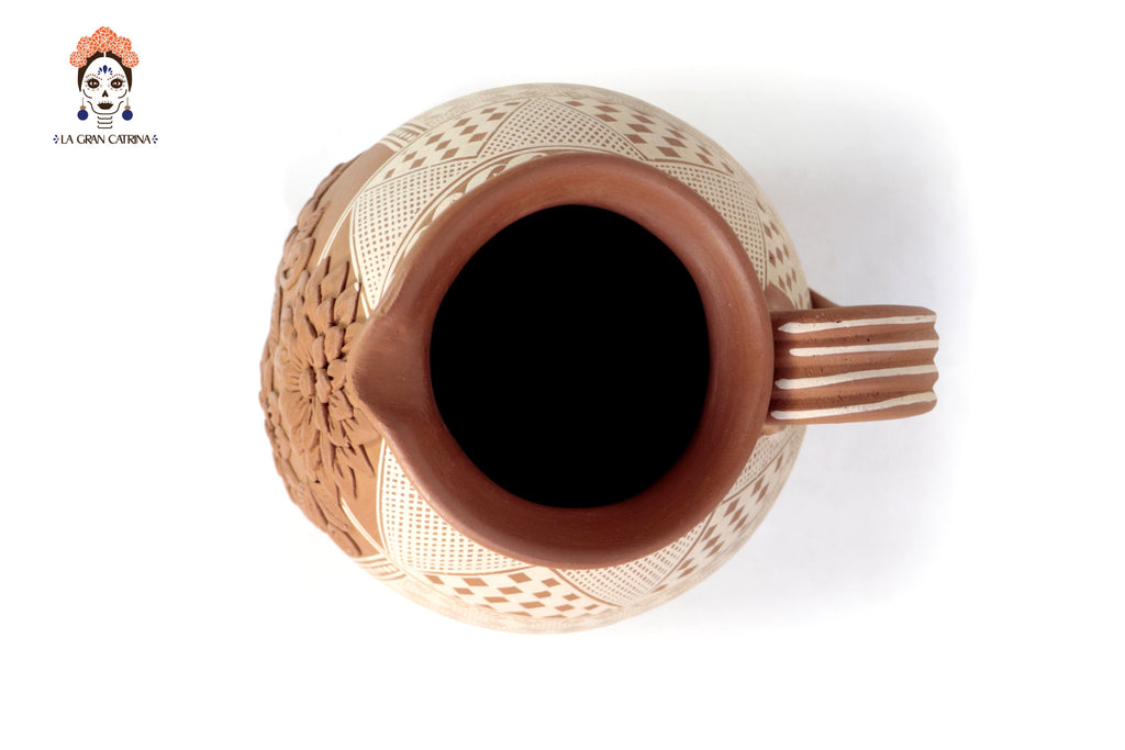 Pitcher Floral Clay - Patamban - 11.4 in. Patamban