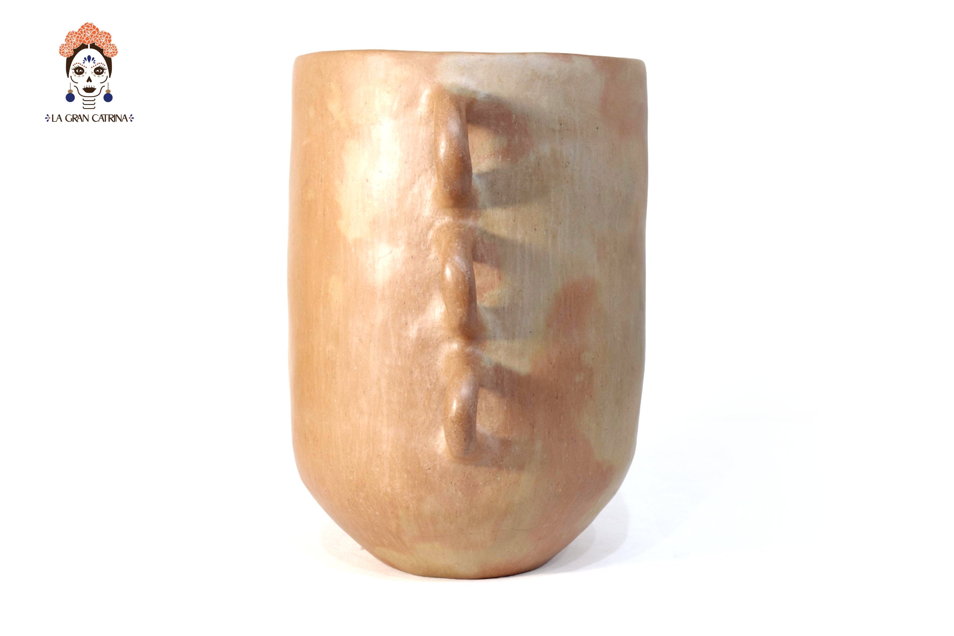 Vessel Ancestral Mixe elongated of 6 handles - 11.4 in. Silvia Mixe