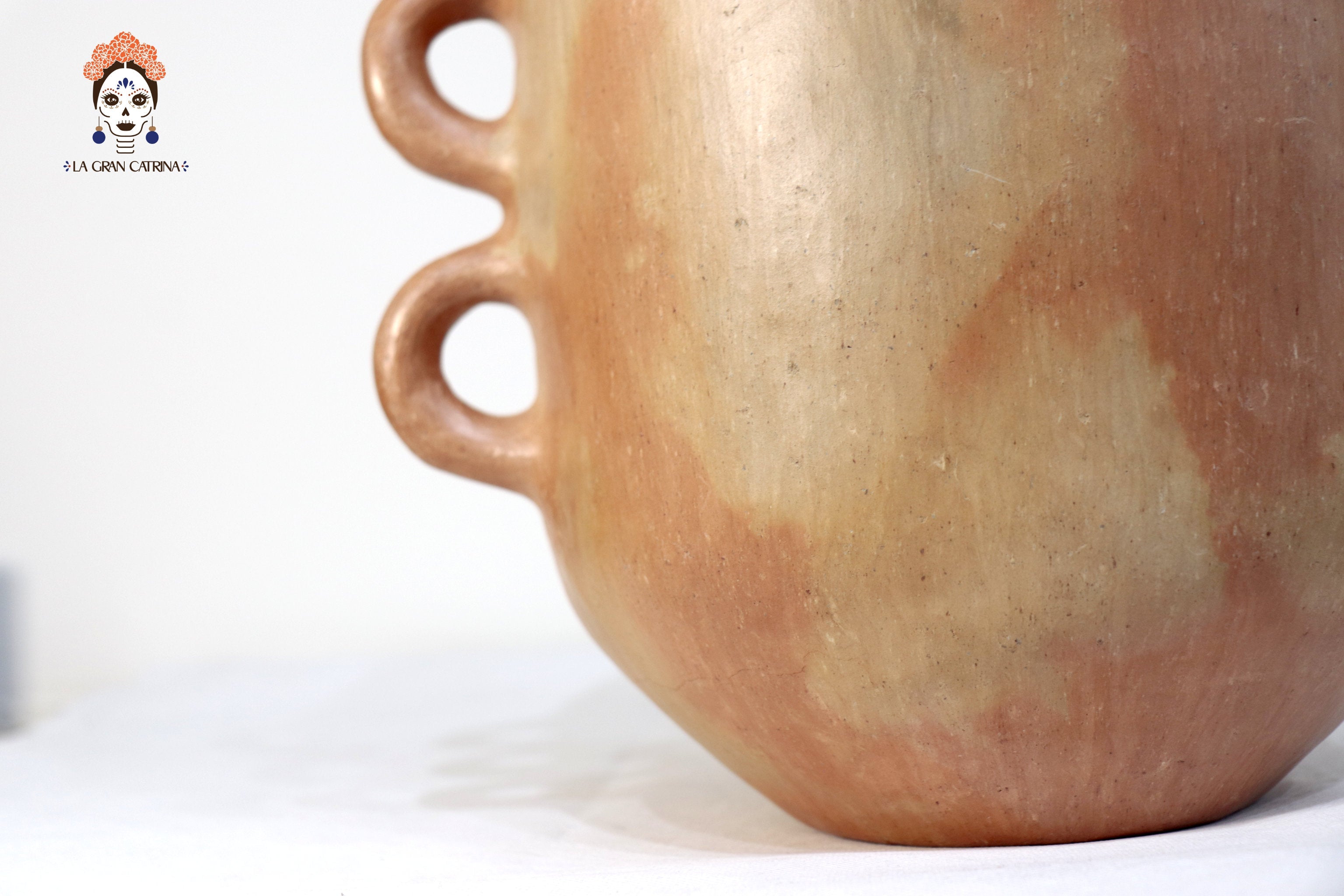 Vessel Ancestral Mixe elongated of 6 handles - 11.4 in. Silvia Mixe