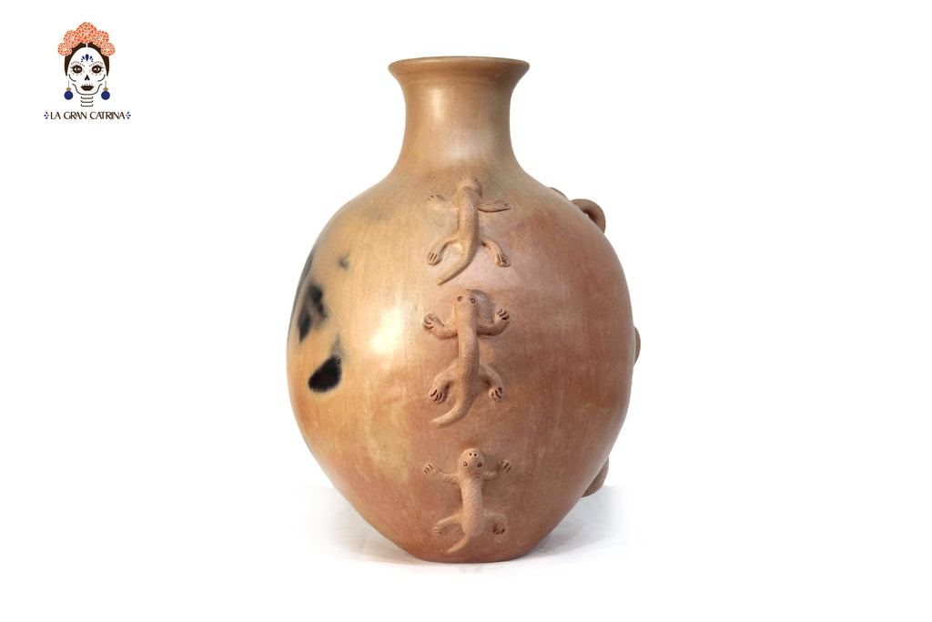 Vessel Ancestral Mixe with lizard handles - 17.7 in. Pendiente
